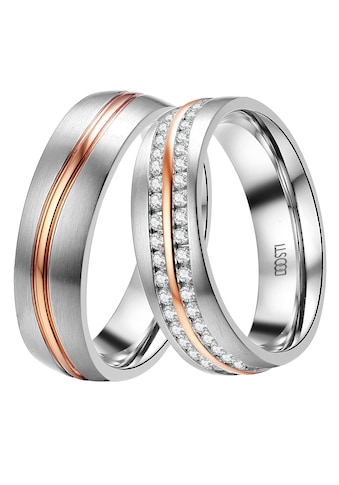 Trauring »Schmuck Geschenk Edelstahl Trauring Ehering Partnerring LIEBE«