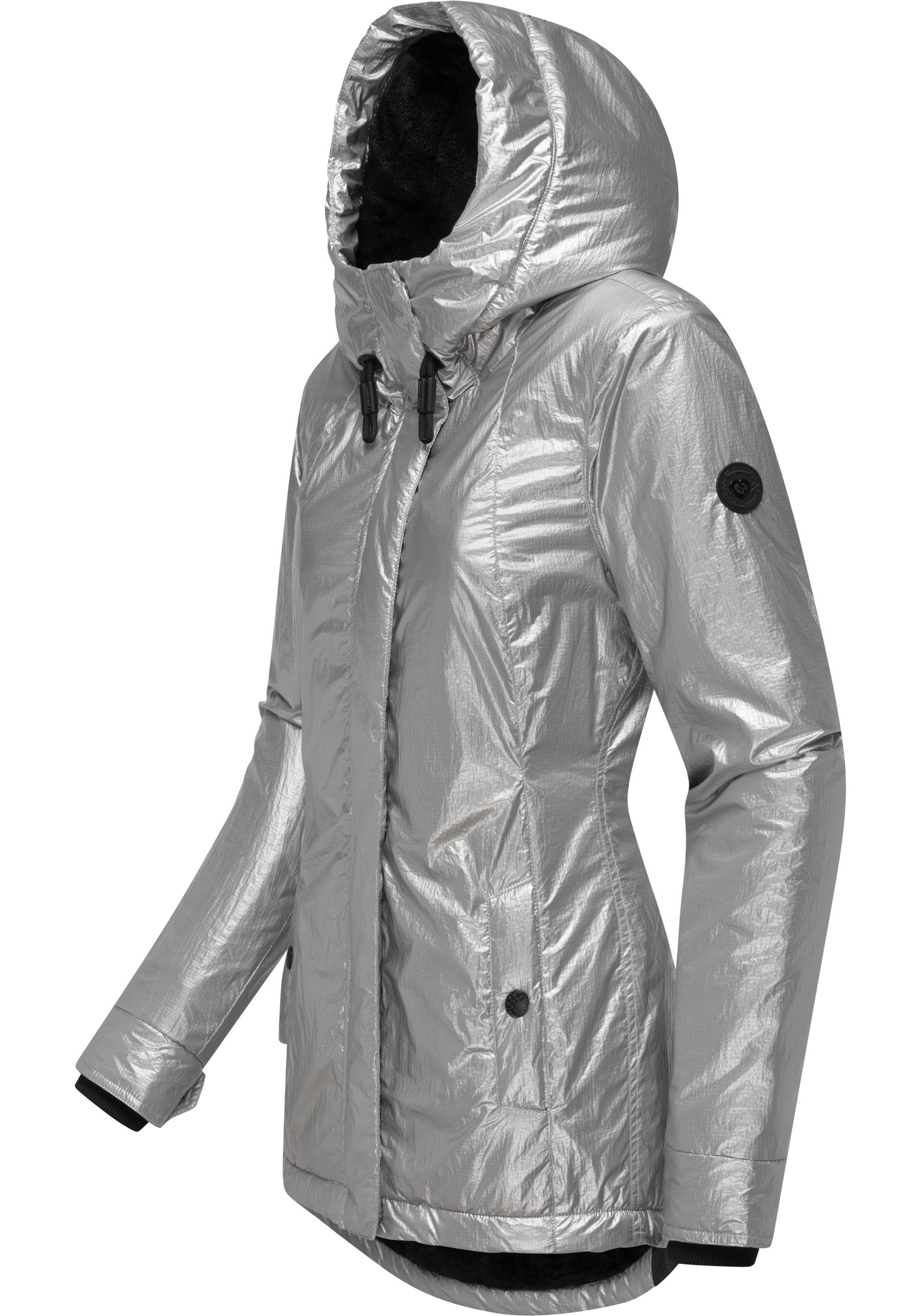Ragwear Winterjacke »Monadde Bling«, mit Kapuze, Glänzende warme Jacke mit Kapuze