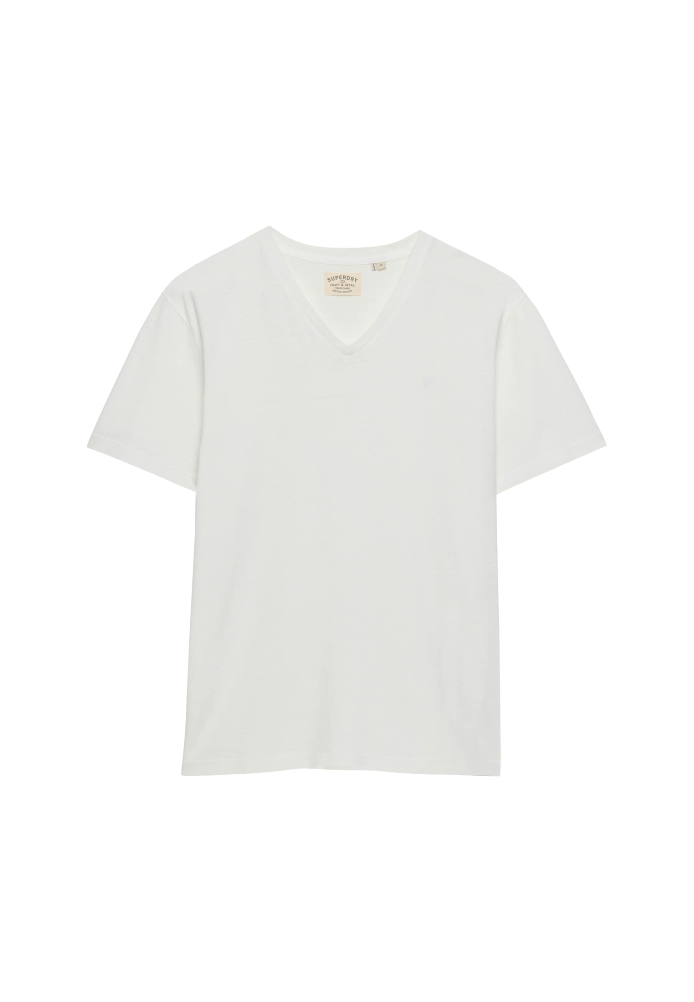 Superdry Rundhalsshirt »CLASSIC COTTON LINEN VEE« aus tollem Baumwoll-Leinen-Mischgewebe