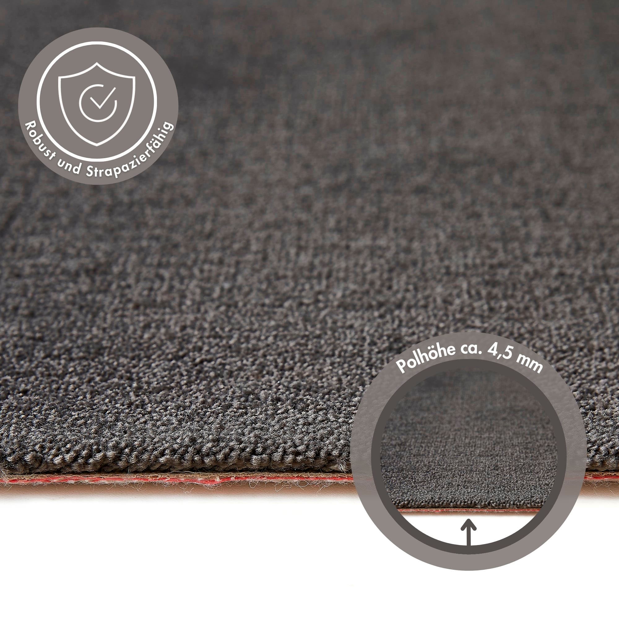 Andiamo Teppichboden »Florenz, Schlinge, Made in Belgium«, rechteckig, 8 mm Höhe, Uni-Farben, Breite 400 cm, strapazierfähig & robust