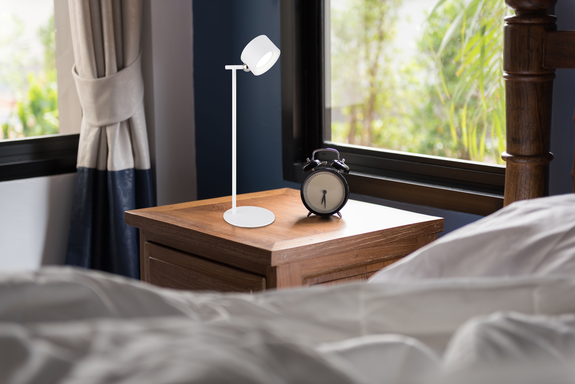 GLOBO LIGHTING LED Tischleuchte »JORJE«, Leuchtmittel LED-Modul | LED fest integriert, Tischlampe/Arbeitszimmer/Bürotischleuchte/weiß/Akku