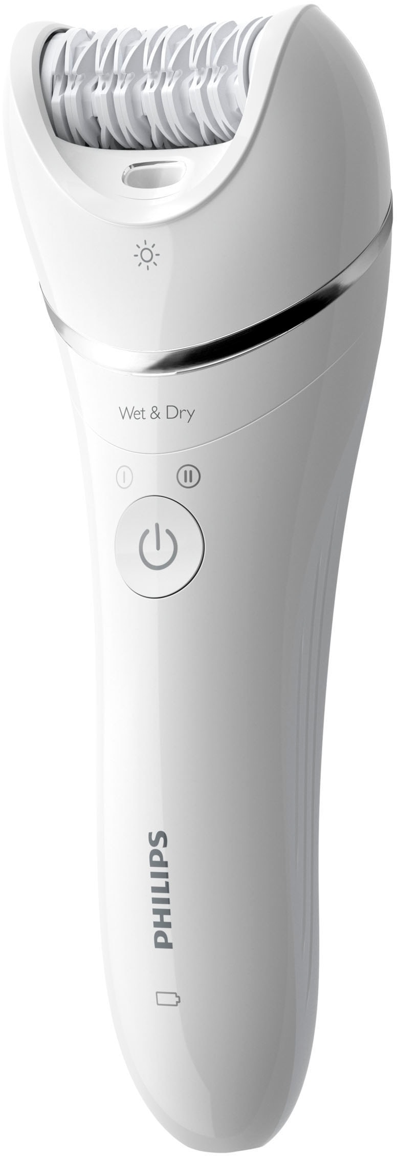 Philips Epilierer »Satinelle Advanced Series 8000 BRE700/00«, 2 St. Aufsätze, Nass- und Trockenepilierer, mit 2 Geschwindigkeitsstufen
