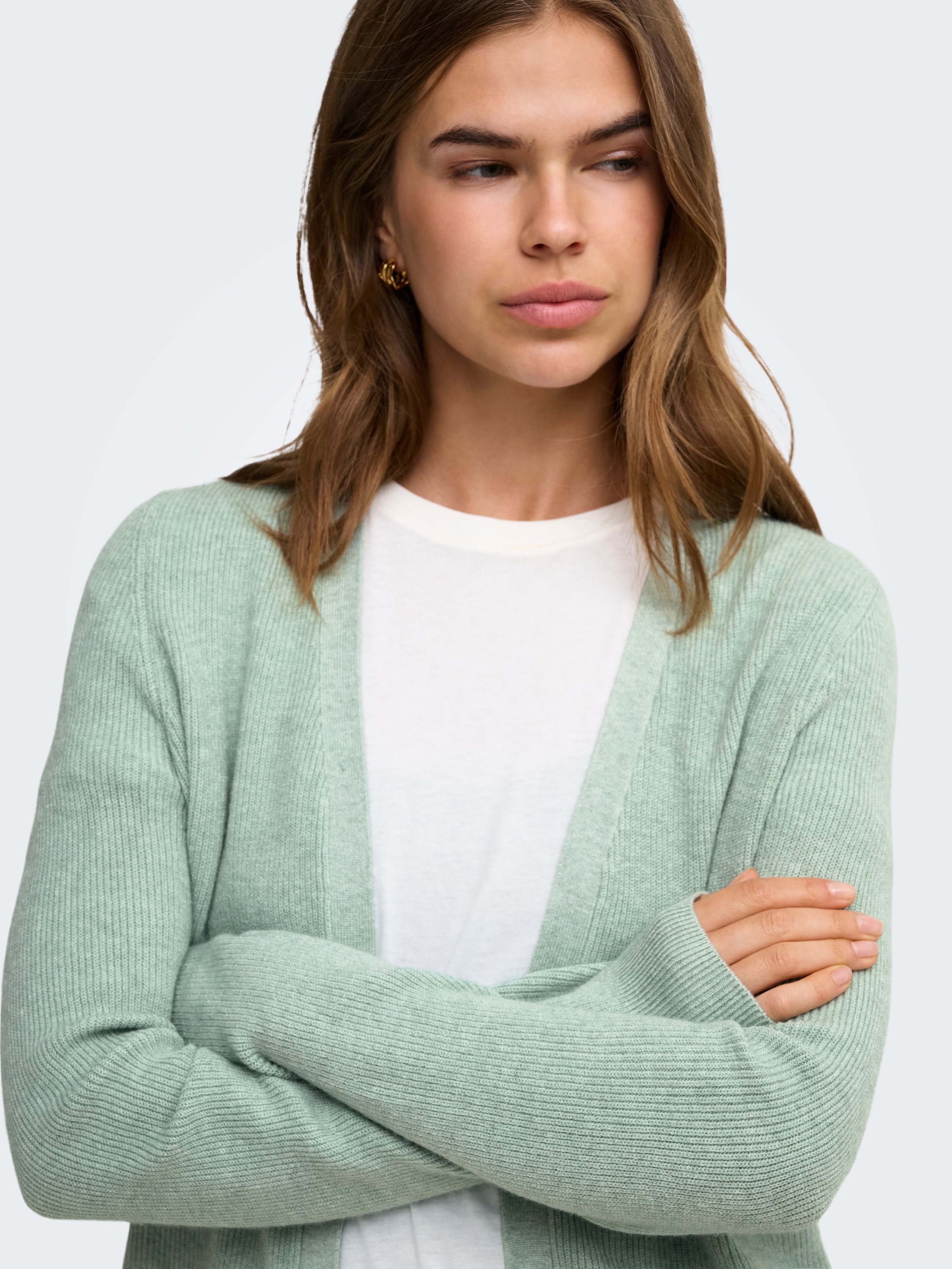 ONLY Strickjacke »ONLMARY LS OPEN RIB CARDI KNT« Viskosemischung, regular fit