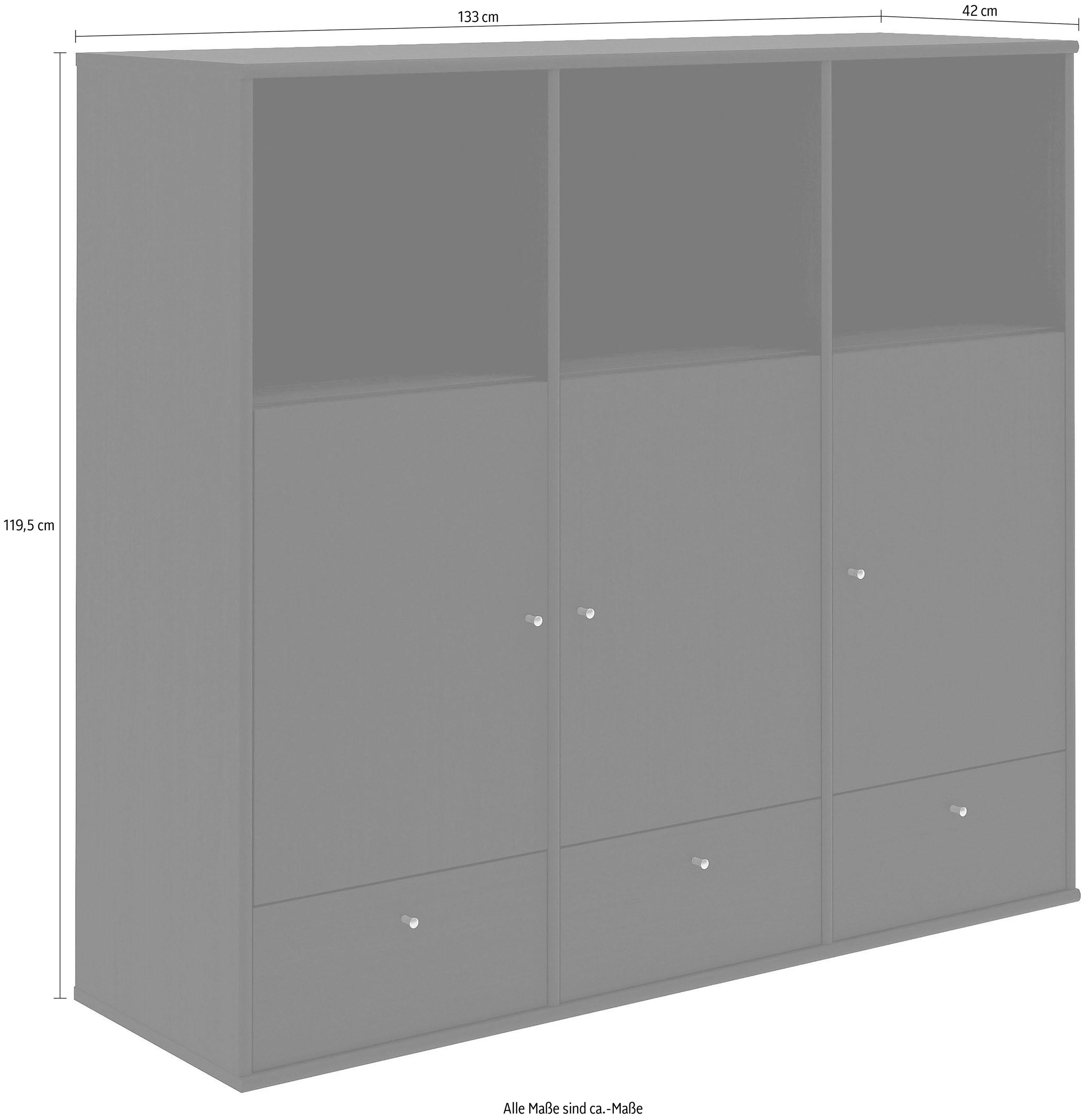 Hammel Furniture Highboard »Mistral Hochkommode, Hochschrank«, mit Türen und Schubladen, Breite: 133cm, anpassungsbar Designmöbel