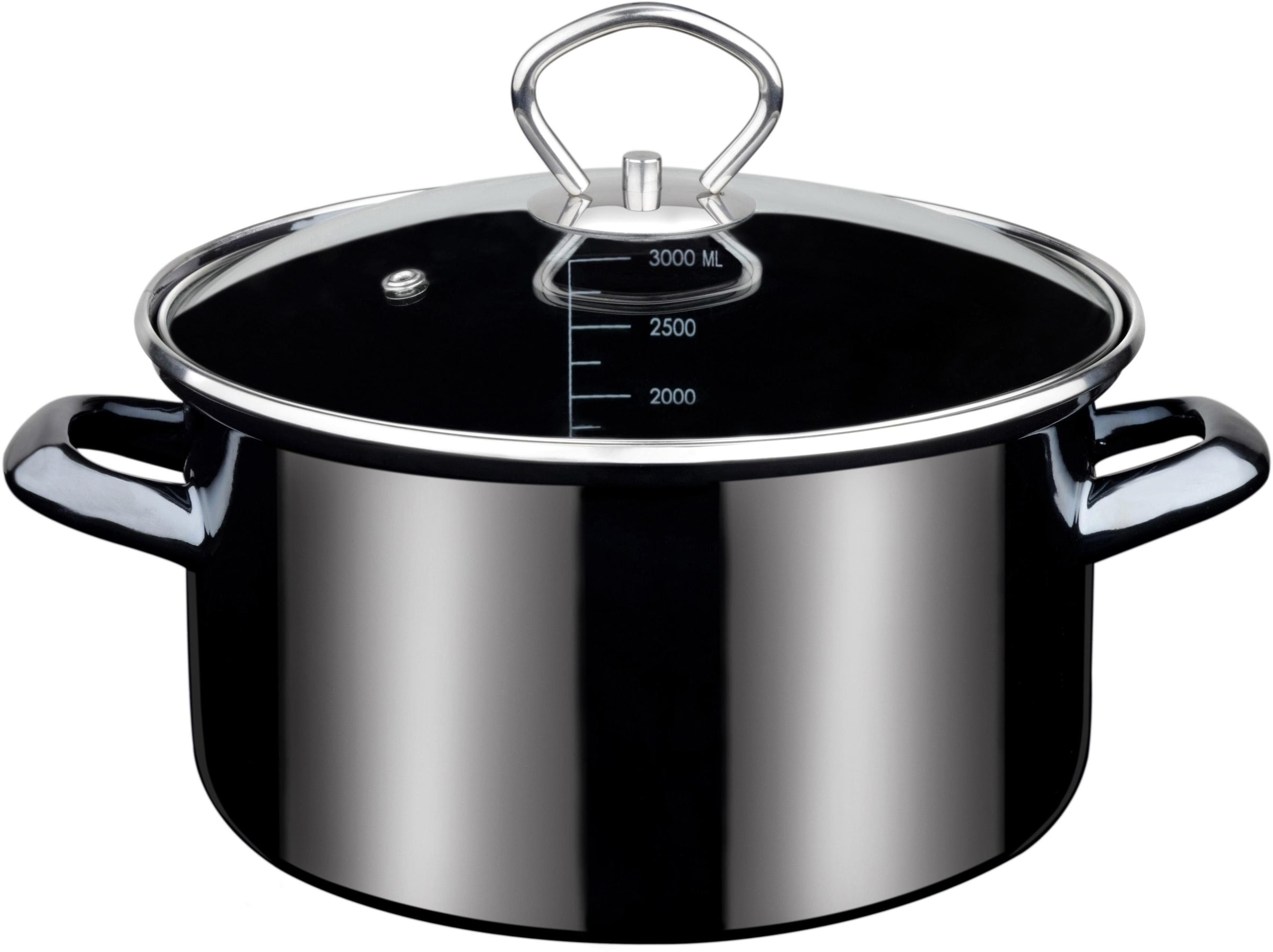 GSW Fleischtopf "Profi-Black-Star" Stahl-Emaille 1 Stk. tlg. Induktion günstig online kaufen