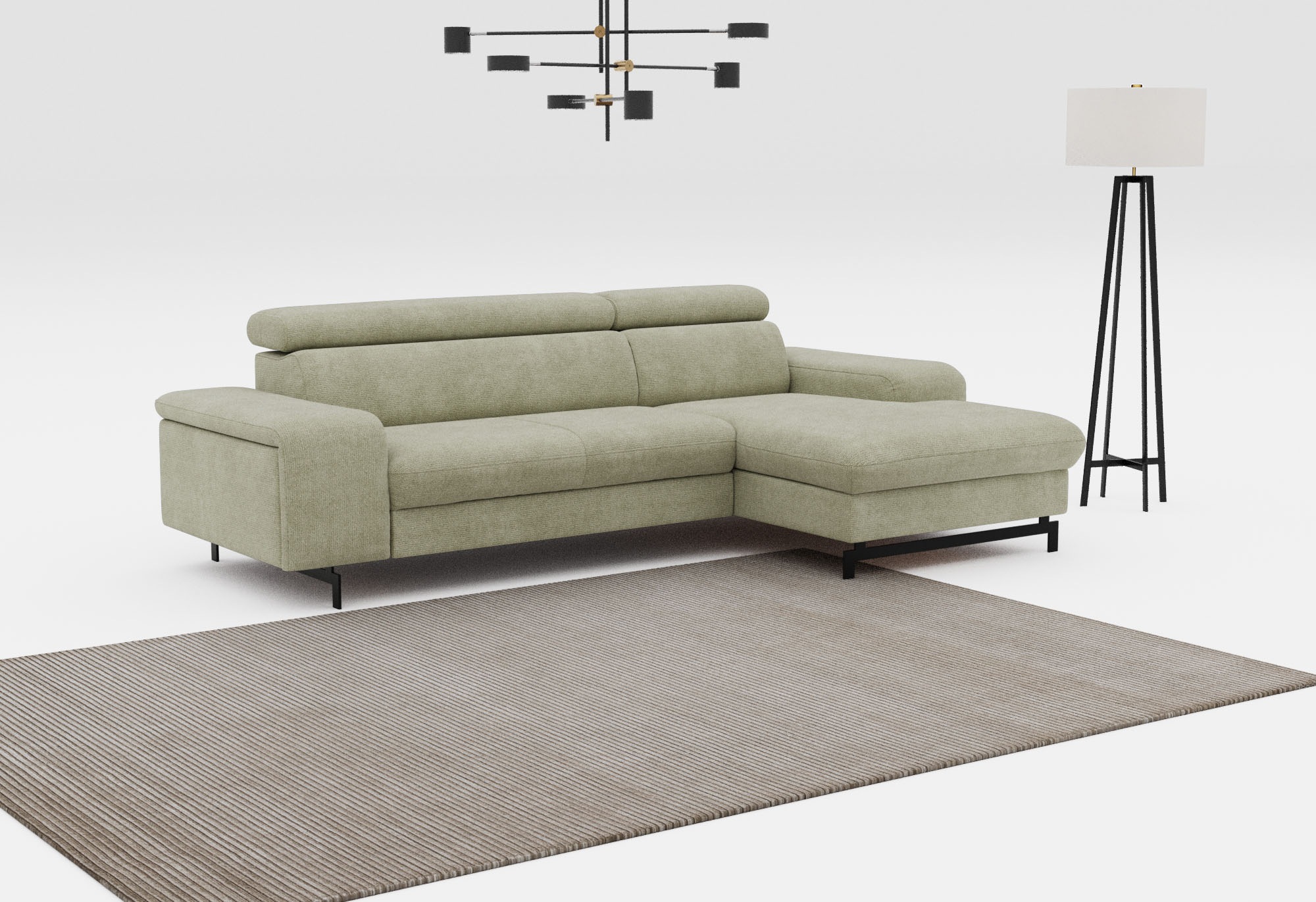 COTTA Ecksofa "Emma L-Form, B: 267 cm" mit Kopfteilverstellung, optional Schlaffunktion & Bettkasten