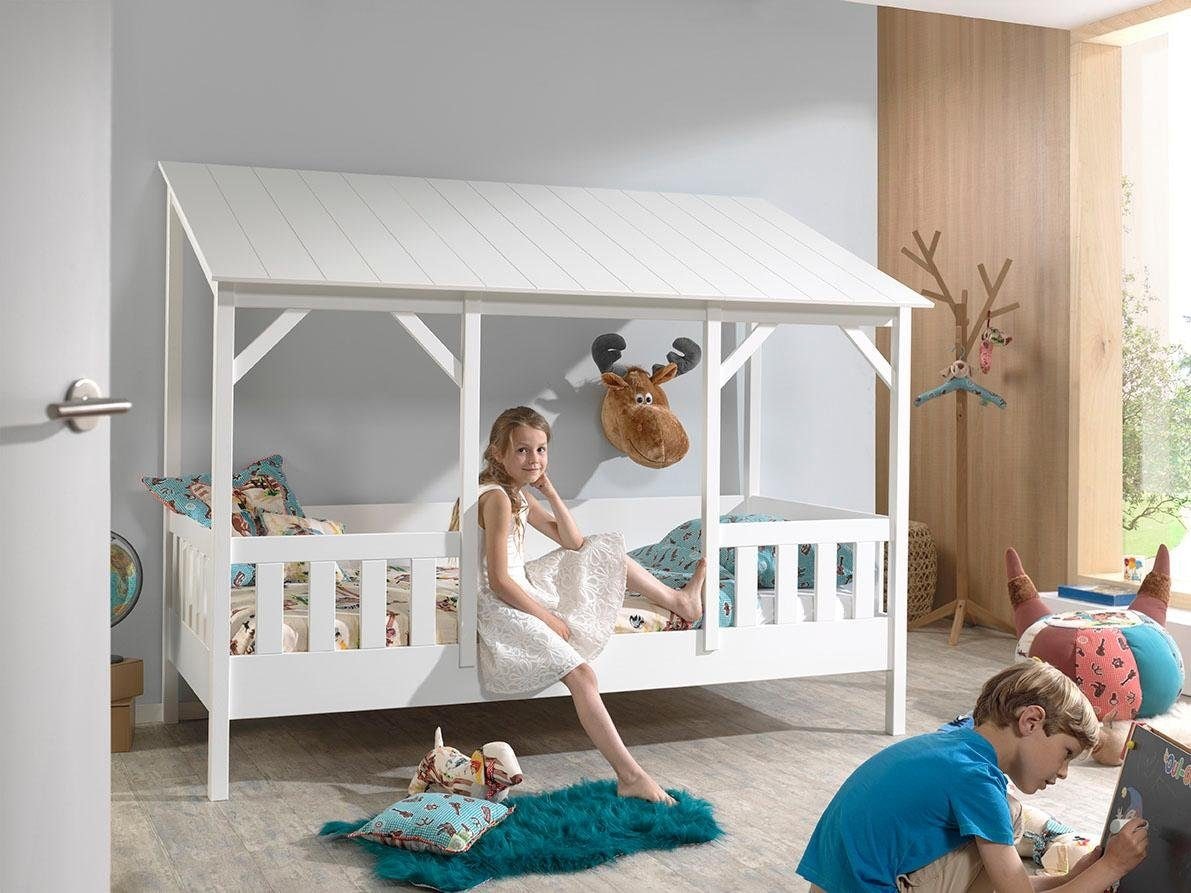 Vipack Kinderbett, (Made in Europe), Hausbett wahlweise mit Bettschublade