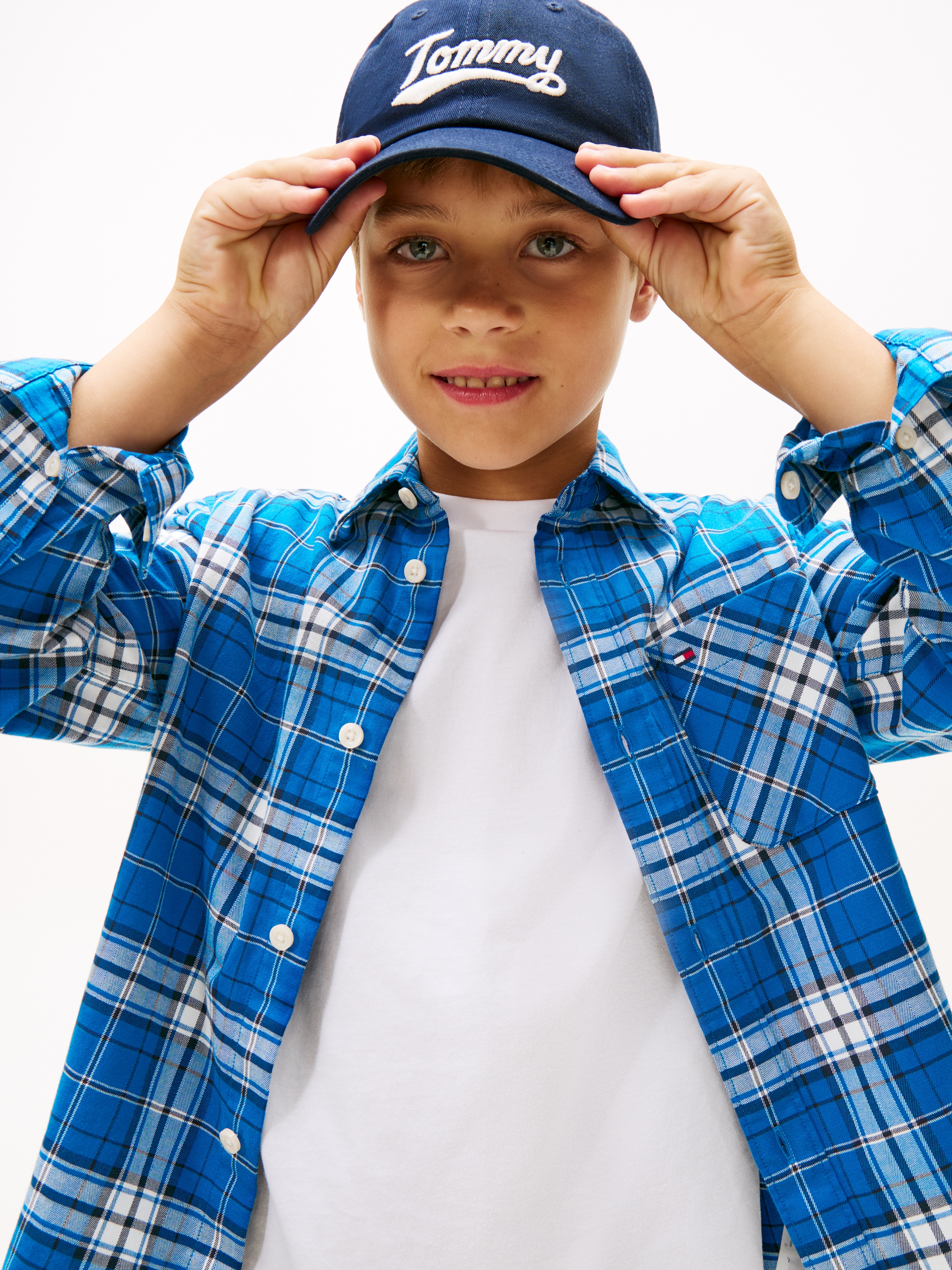 Tommy Hilfiger Langarmhemd »TOMMY GRAPHIC CHECK SHIRT«, Kinder bis 16 Jahre, Druck