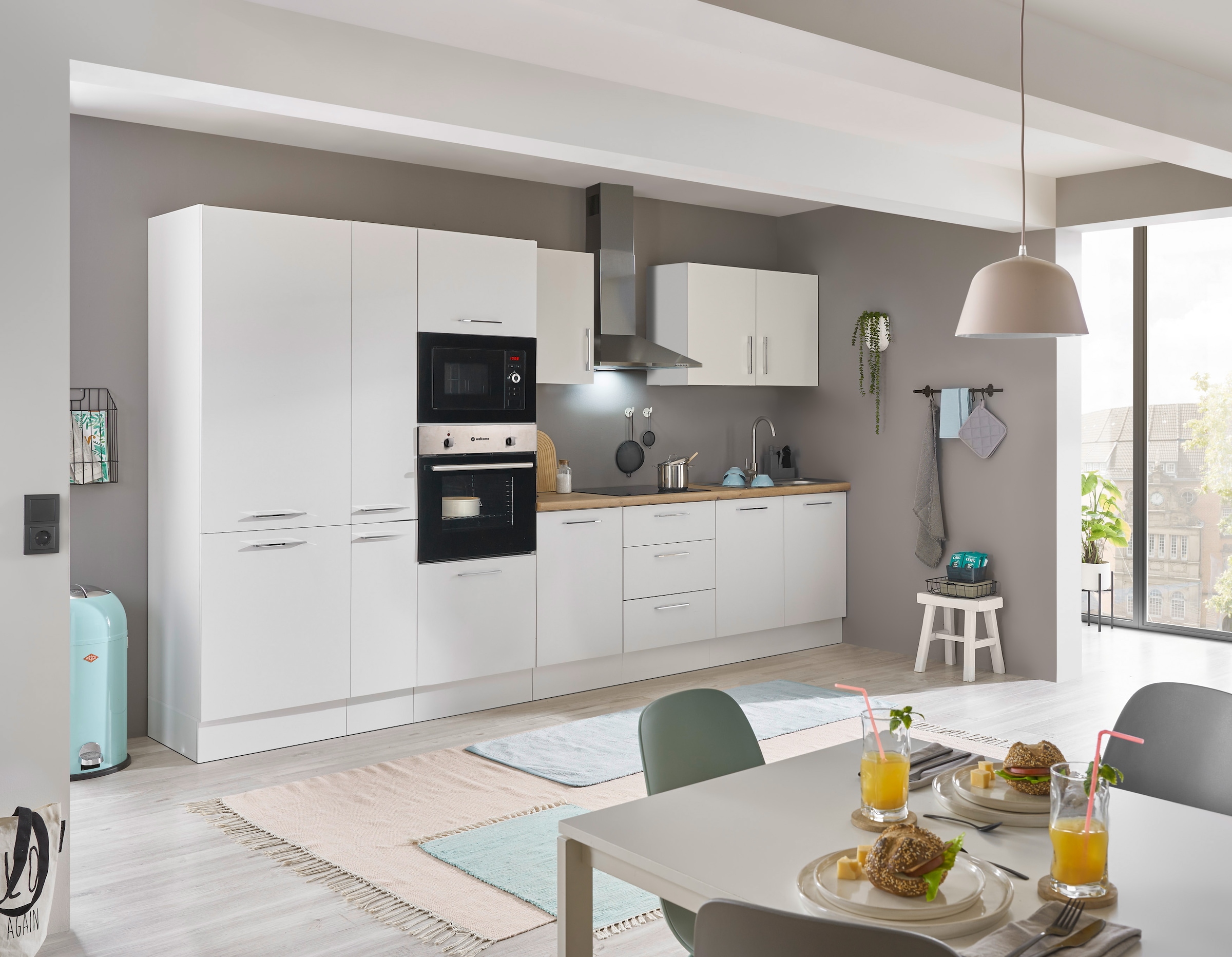 BASIC by Balculina Küchenzeile »Turin«, Breite 360 cm, wahlweise mit E-Geräten