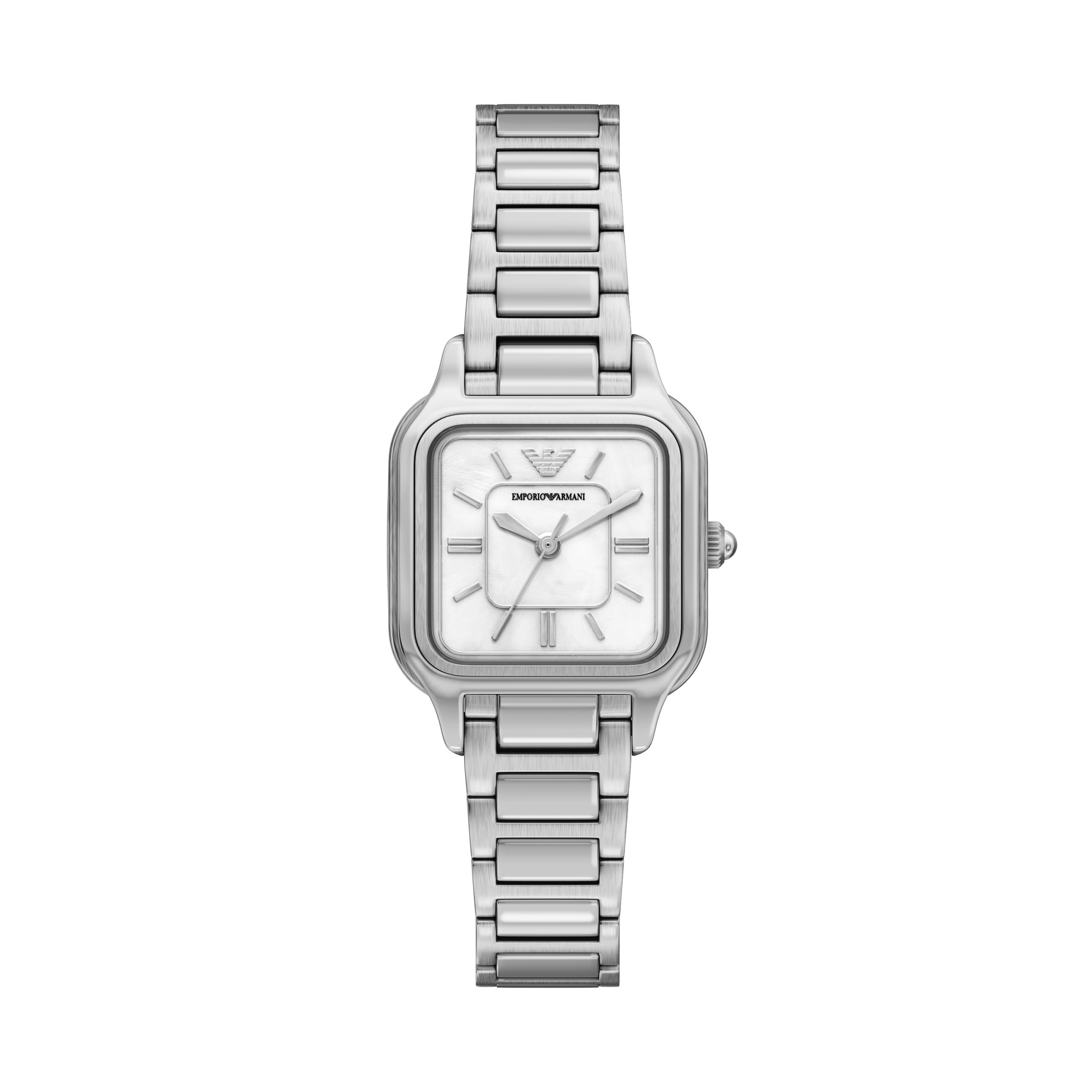 Emporio Armani Quarzuhr Armbanduhr, Damenuhr, Edelstahlarmband, analog