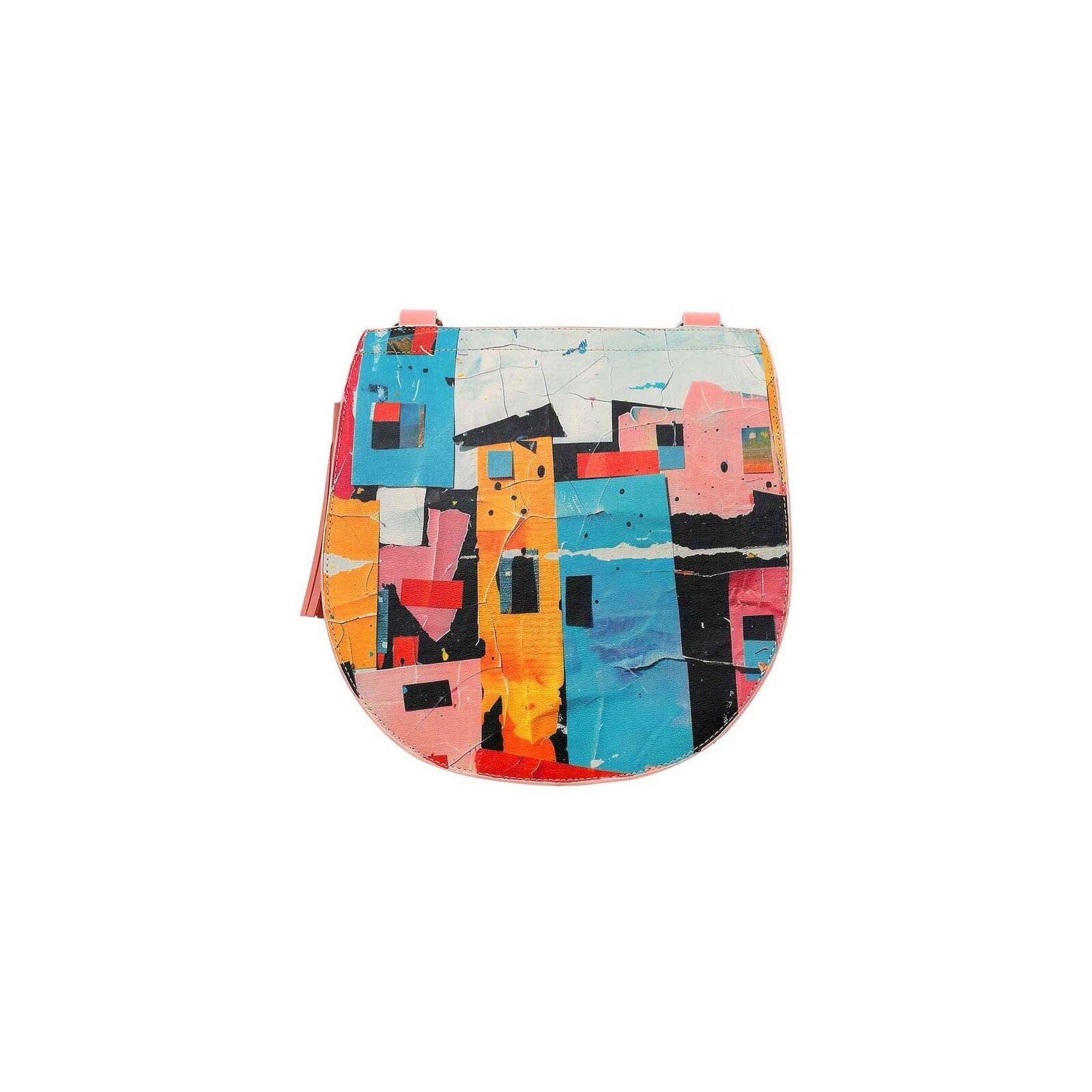 DOGO Umhängetasche "Ivy Bag Umhängetasche Block Houses Damen Schultertasche" Handgefertigt