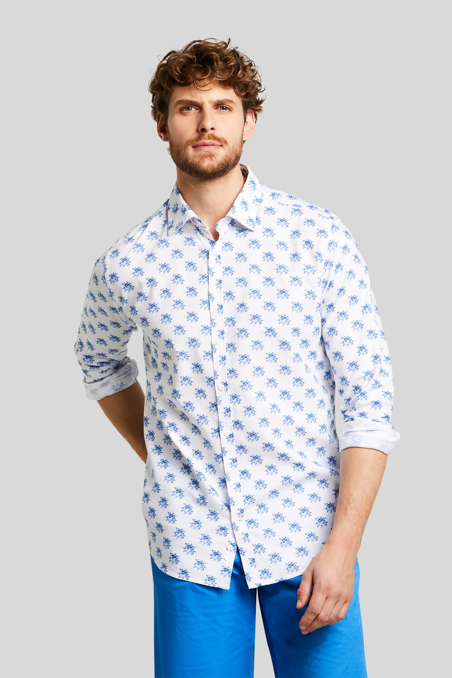 bugatti Langarmhemd aus organic Cotton