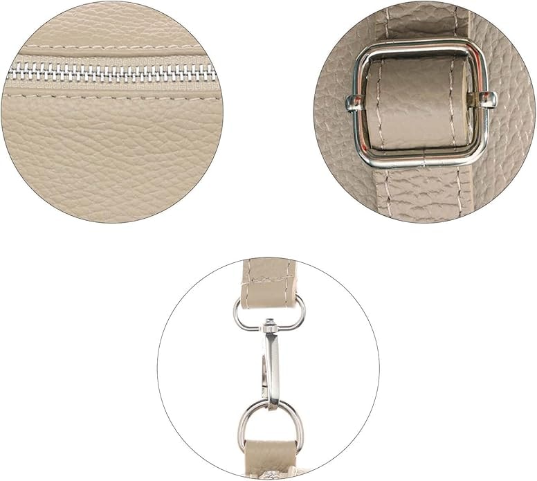 Zwillingsherz Umhängetasche »XXL Crossbody Bag Leder«, Große Umhängetasche mit Reißverschluss