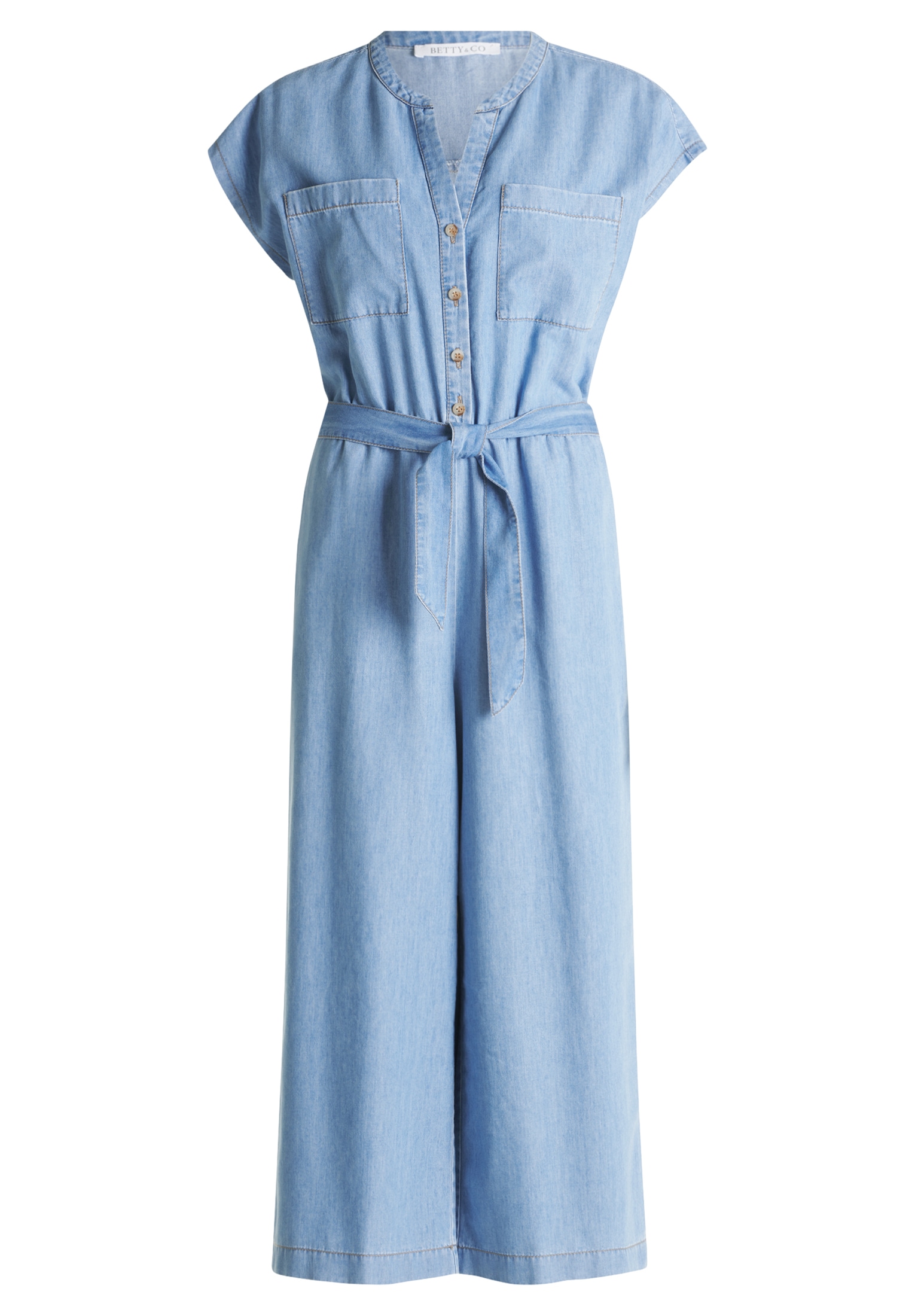 Betty&Co Overall »Betty & Co Jumpsuit mit aufgesetzten Taschen«, (1 tlg.), Nahtführung