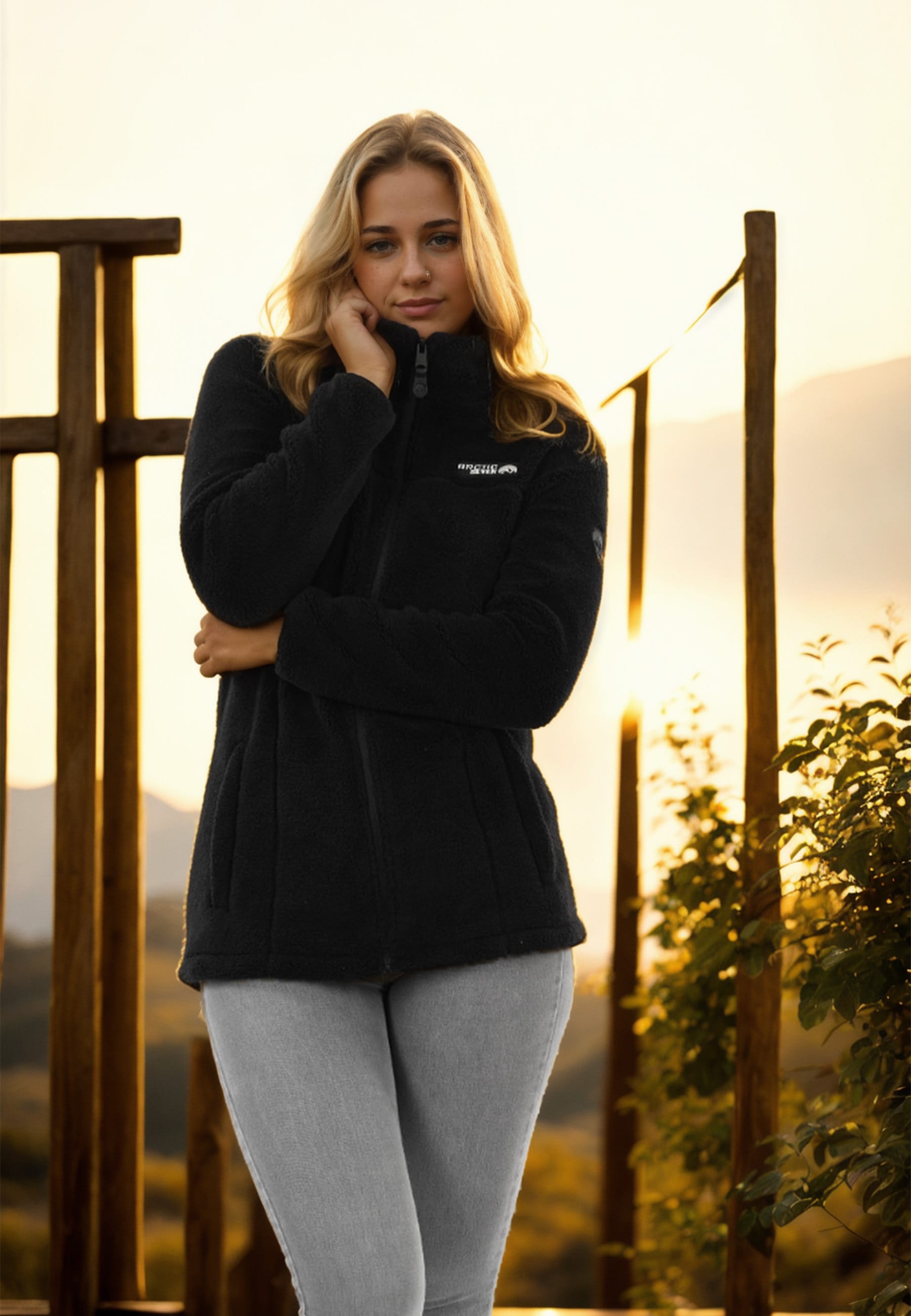 Arctic Seven Fleecejacke »ASDiania«, Sherpa Übergangsjacke