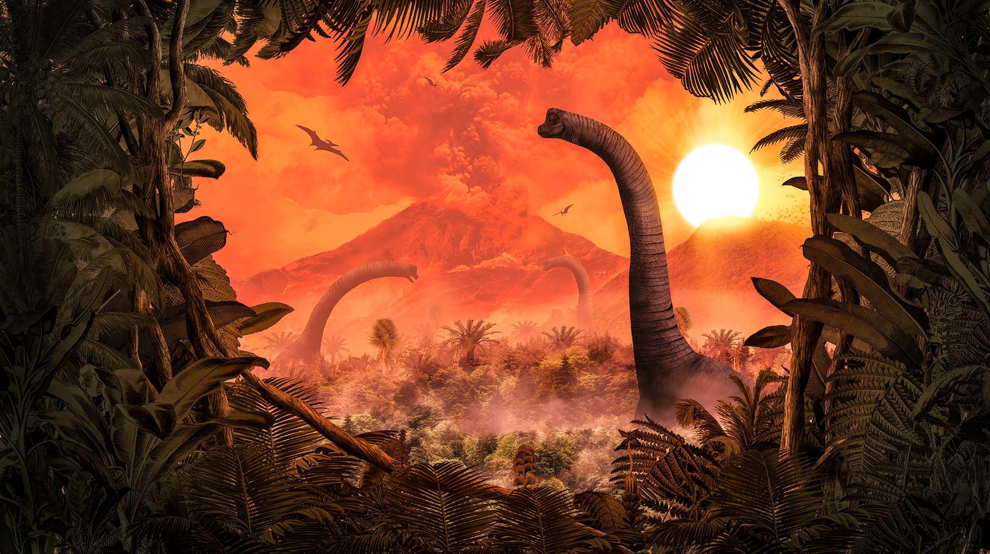 Komar Vliestapete »Brachiosaurus Panorama« 5...