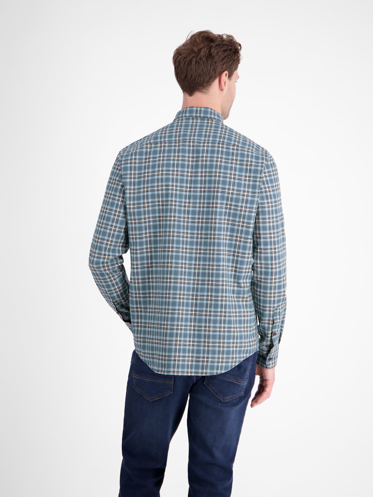 LERROS Karohemd, langarm, mit Button-Down-Kragen