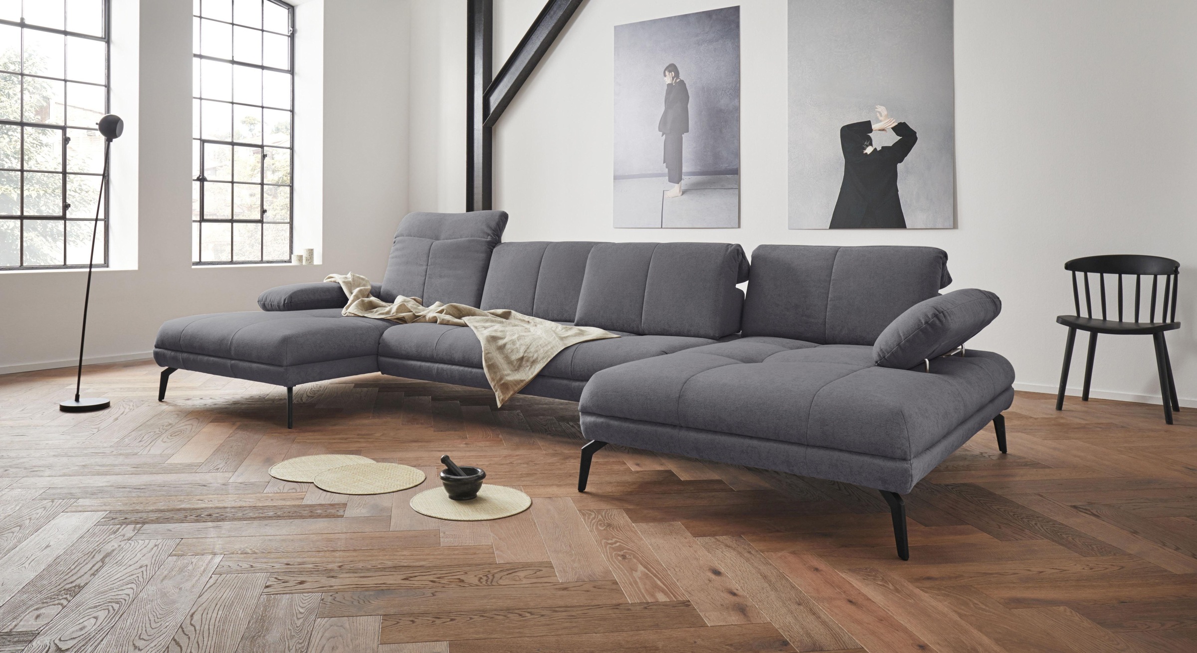 andas Wohnlandschaft "Stenlille Multifunktions-Sofa, U-Form", incl. Sitztie günstig online kaufen