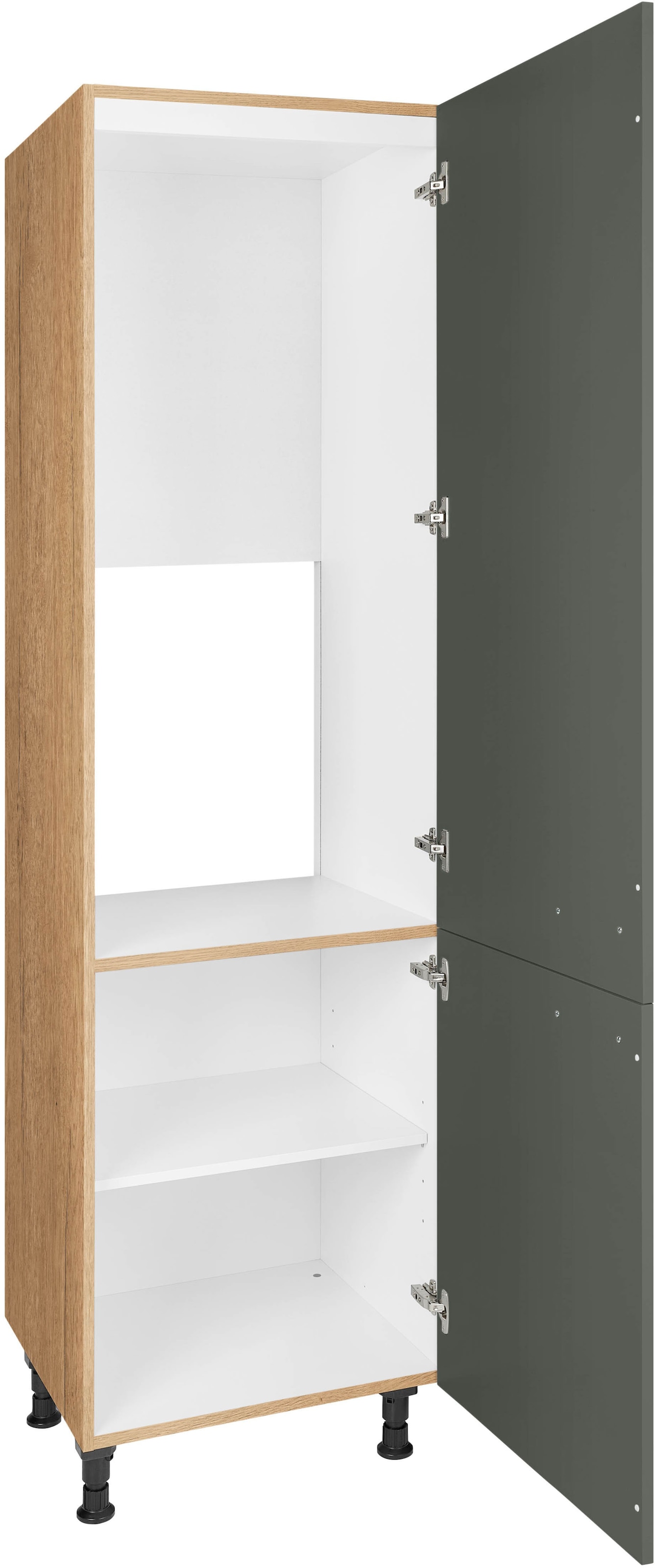 nobilia® Kühlumbauschrank »"Easytouch", mit zwei Türen und zusätzlichem Einlegeboden,«, vormontiert, Ausrichtung wählbar, Breite/Höhe: 60/216,6 cm