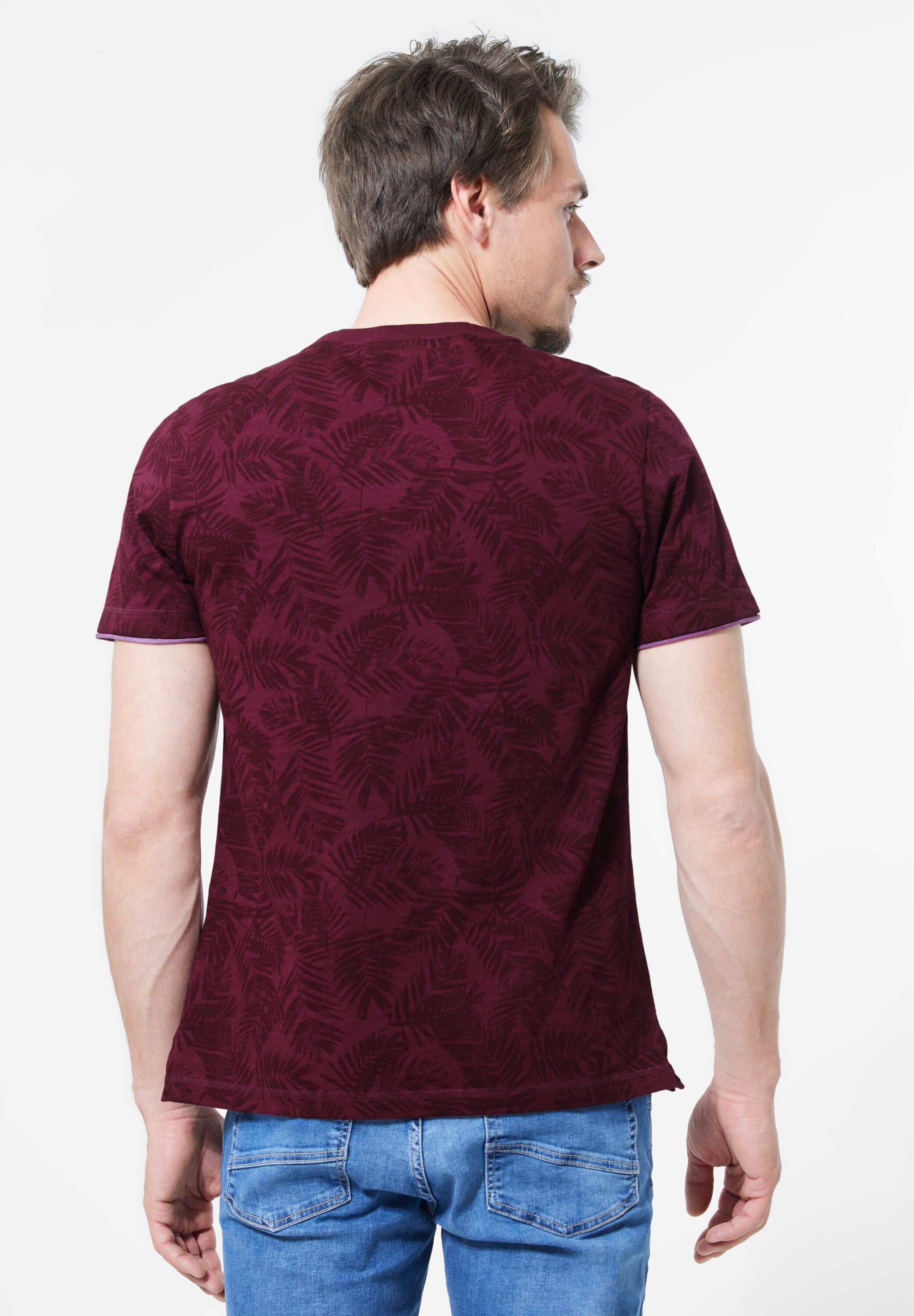 STREET ONE MEN T-Shirt, mit allover Print günstig online kaufen