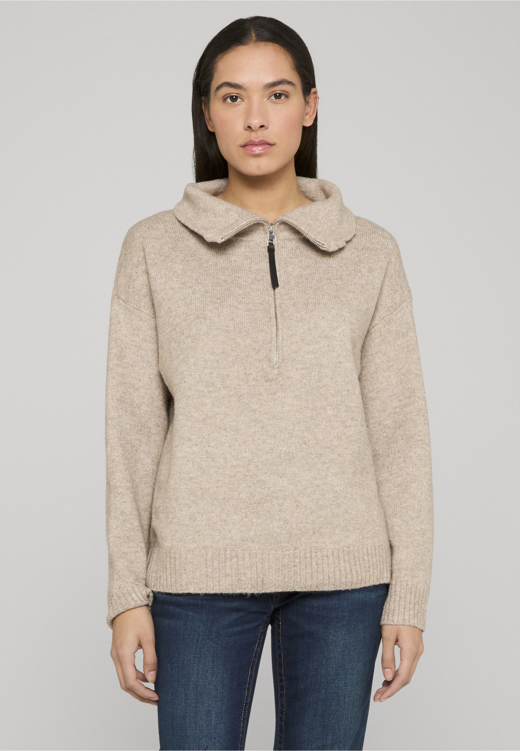 ESTELOU Bolero »ESTELOU Soft touch half zip knit« 1