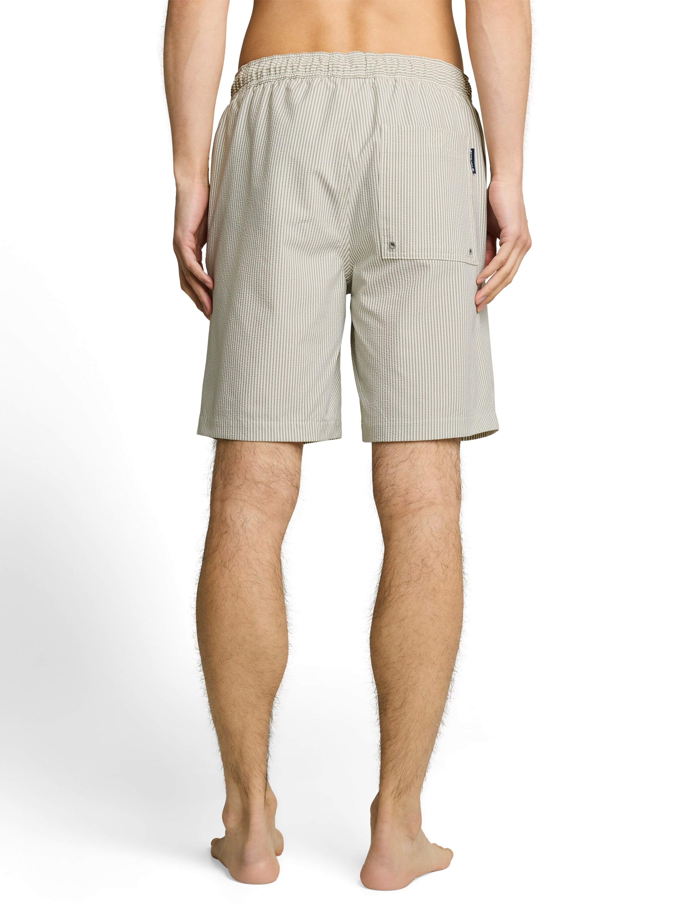 TOM TAILOR Badehose im Streifen-Design und mit Eingrifftaschen