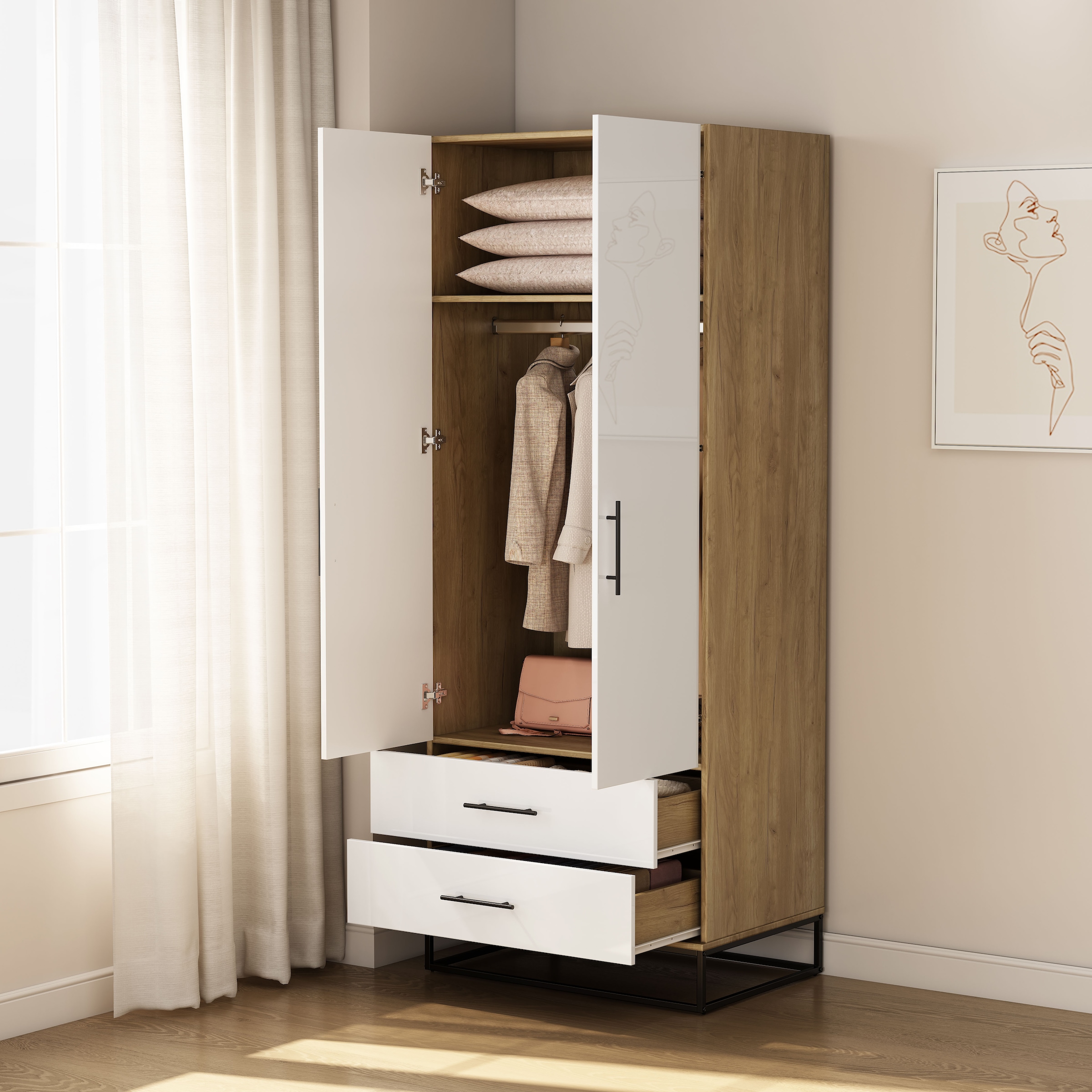 OTTO home Kleiderschrank »Lucca Schlafzimmerschrank Garderobe hochglanz Bestseller«