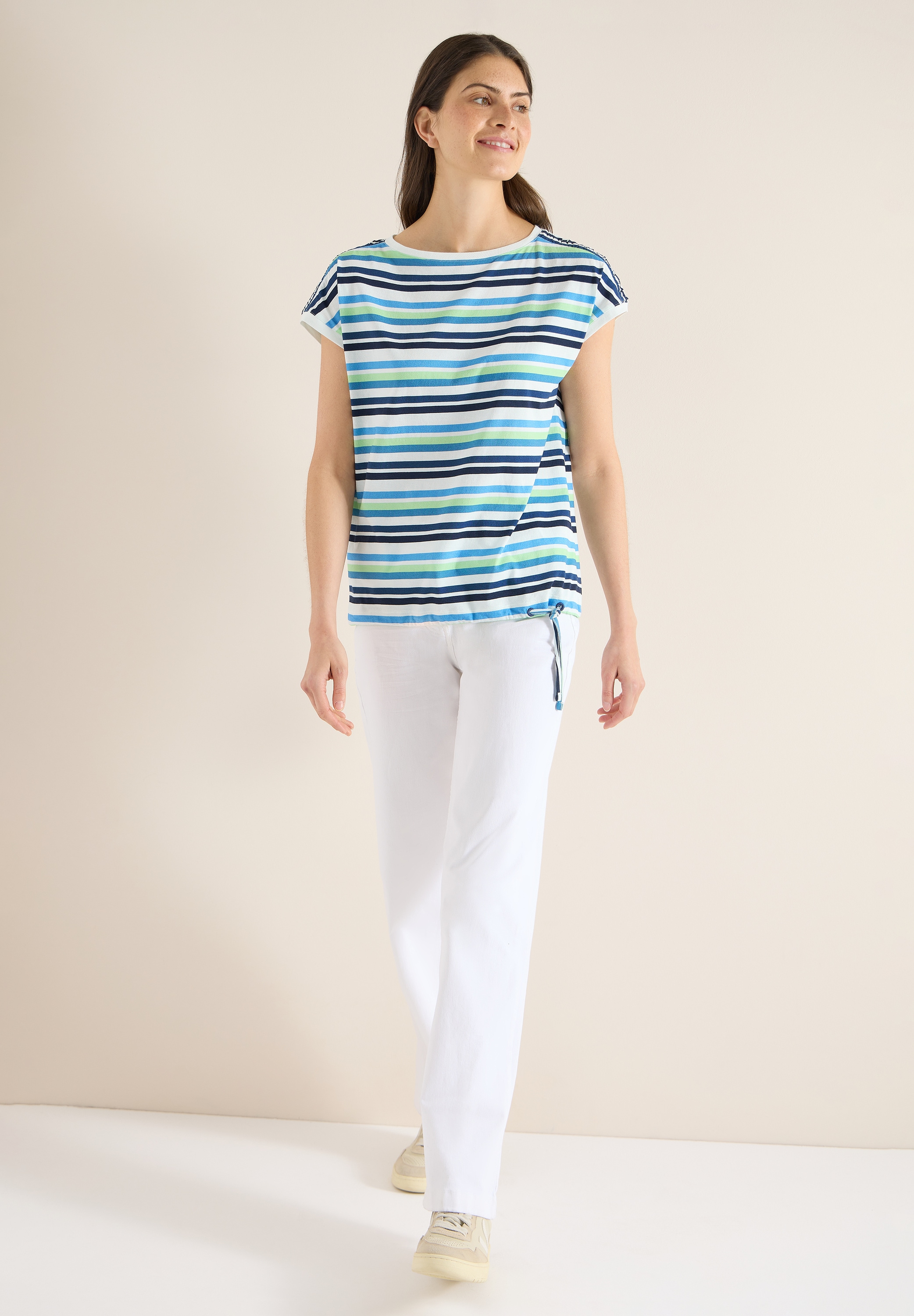 Cecil Rundhalsshirt im Streifendesign