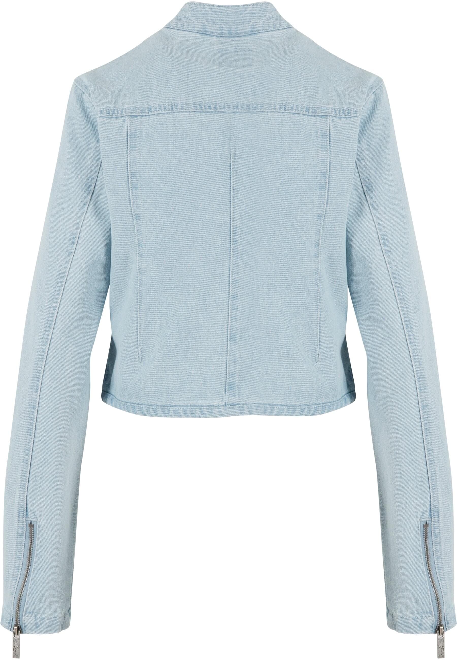 Karl Kani Allwetterjacke »Karl Kani Retro TM Denim Biker Jacket«, (1 St.), ohne Kapuze