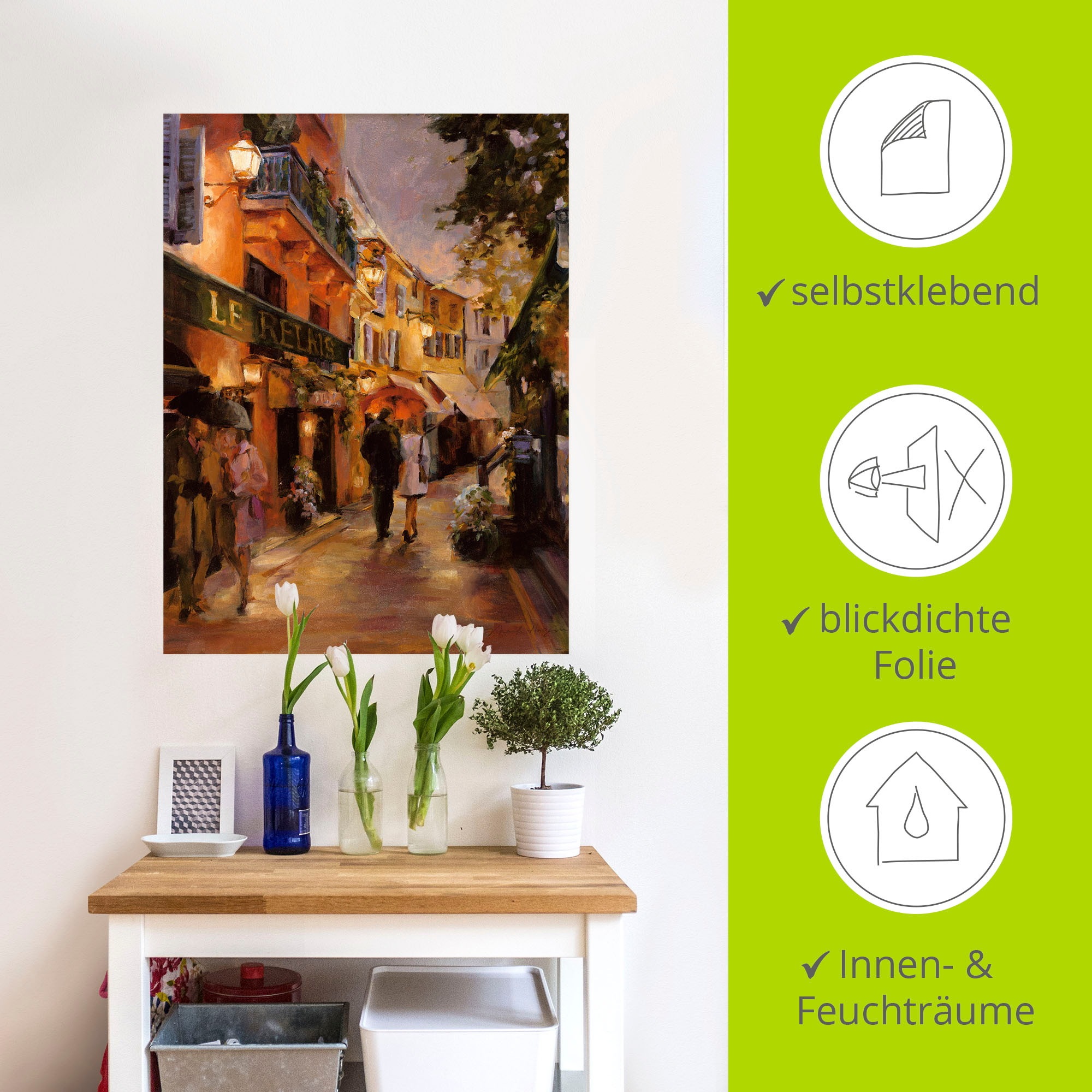 Artland Wandbild »Abend in Paris II«, Frankreich, (1 St.), als Leinwandbild, Poster, Wandaufkleber in verschied. Größen