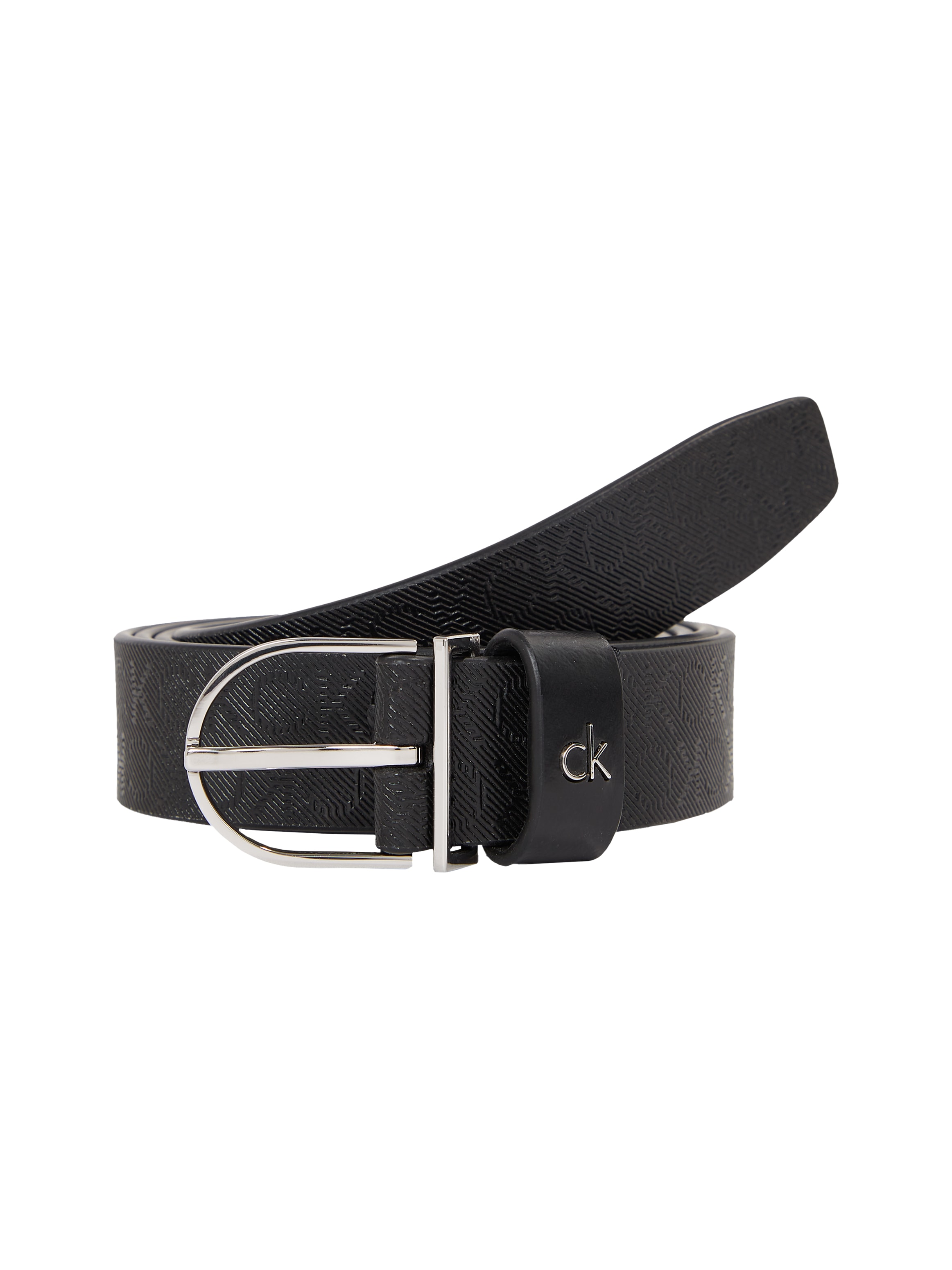 Calvin Klein Ledergürtel "CK METAL ROUND BUCKLE 2.5 MONO" mit Logoschriftzu günstig online kaufen