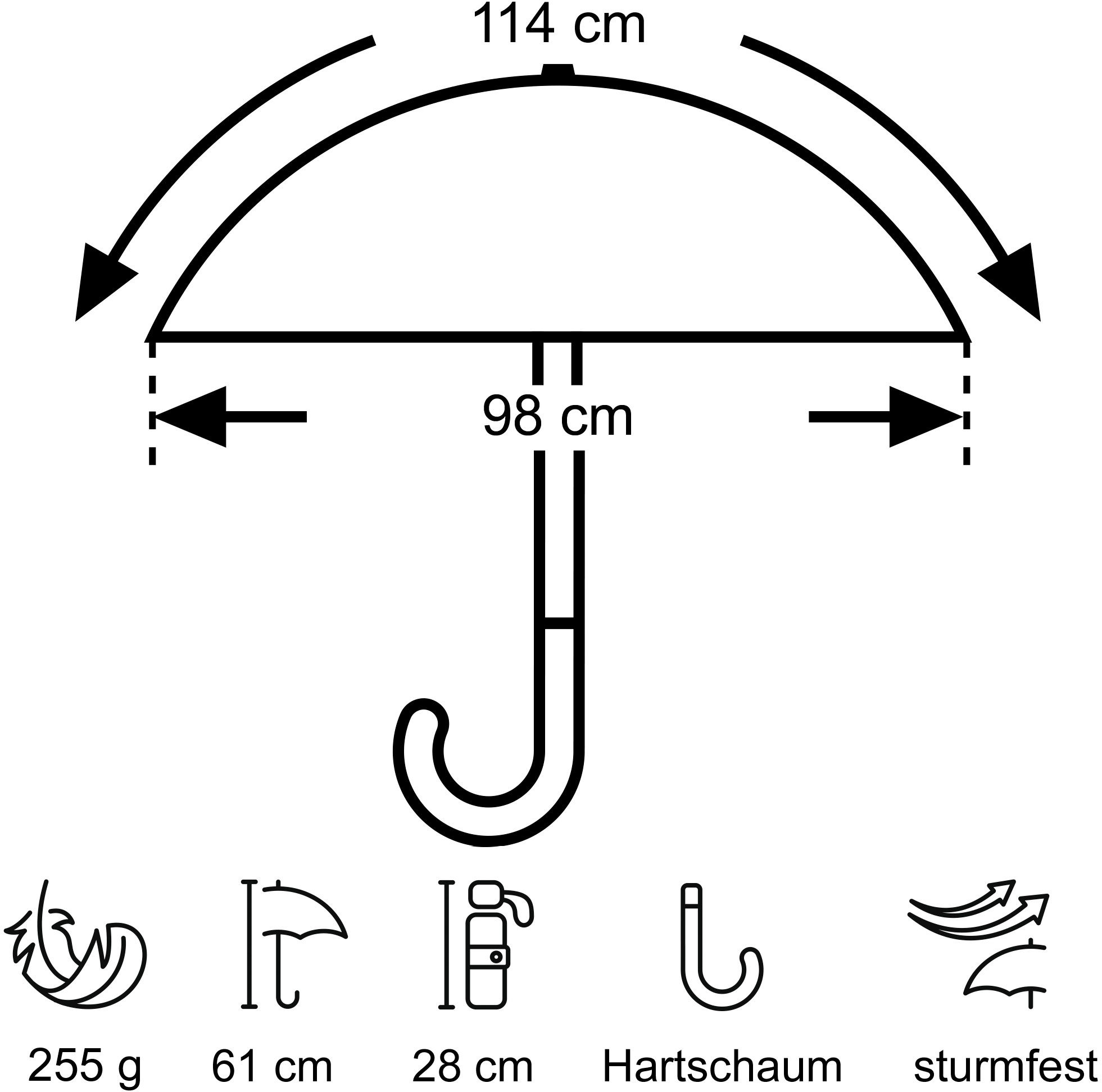 Taschenregenschirm silber«, mit | und online UV-Lichtschutzfaktor Kompass kaufen 50+ EuroSCHIRM® »light BAUR integriertem trek,