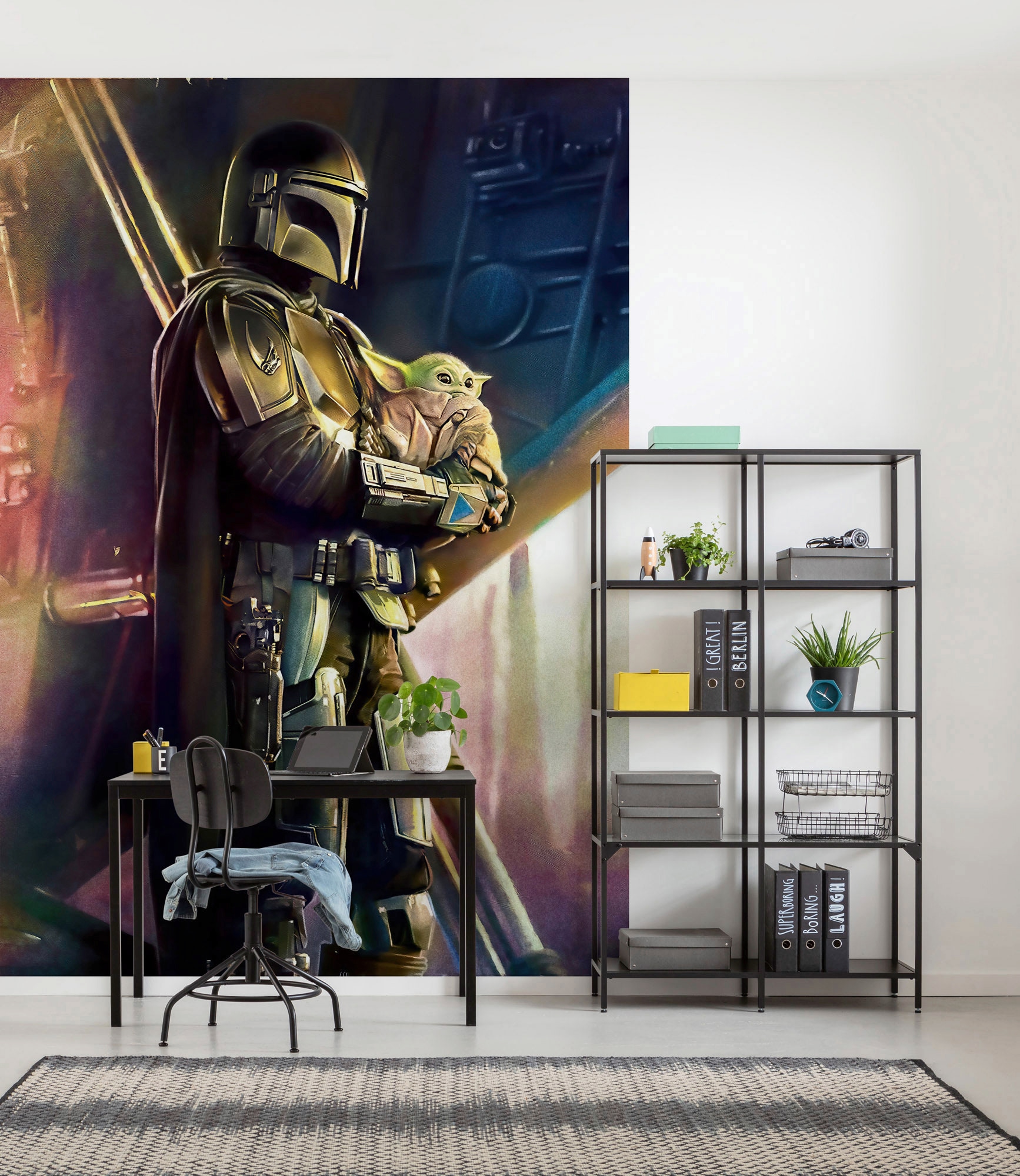 Komar Vliestapete »Digitaldruck Vlies - Mandalorian Savior - Größe 200 x 280 cm«, bedruckt, Kinderzimmer