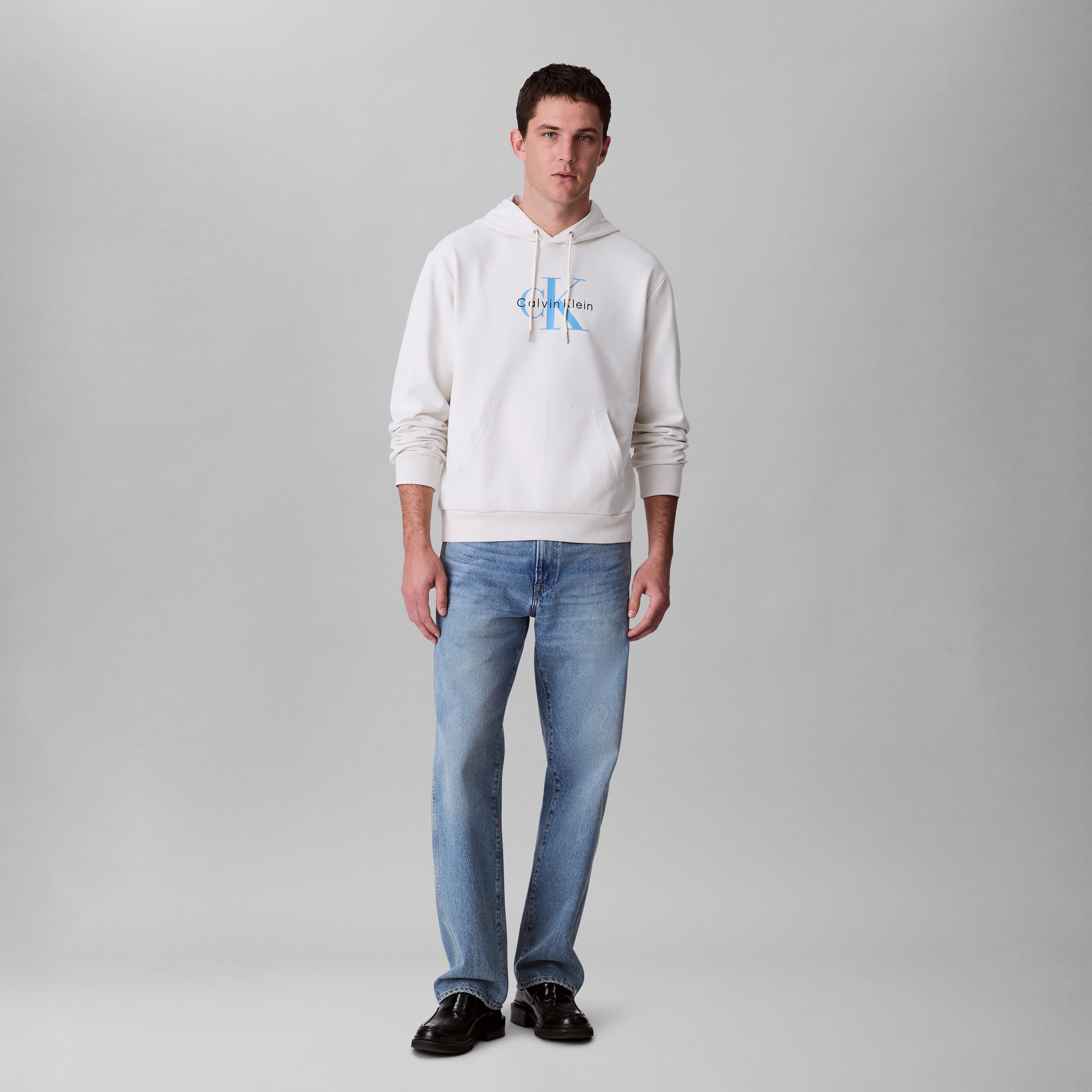 Calvin Klein Jeans Kapuzensweatshirt »400GSM TERRY MONOLOGO HOODIE«, Mit Rundhalsausschnitt