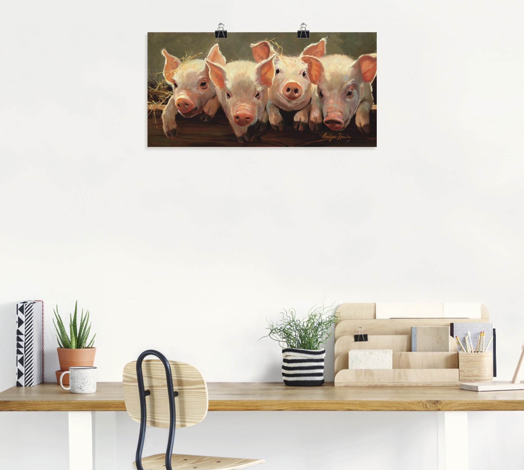 Artland Wandbild "Das große Grunzen" Haustiere 1 Stk. tlg. als Alubild, Out günstig online kaufen