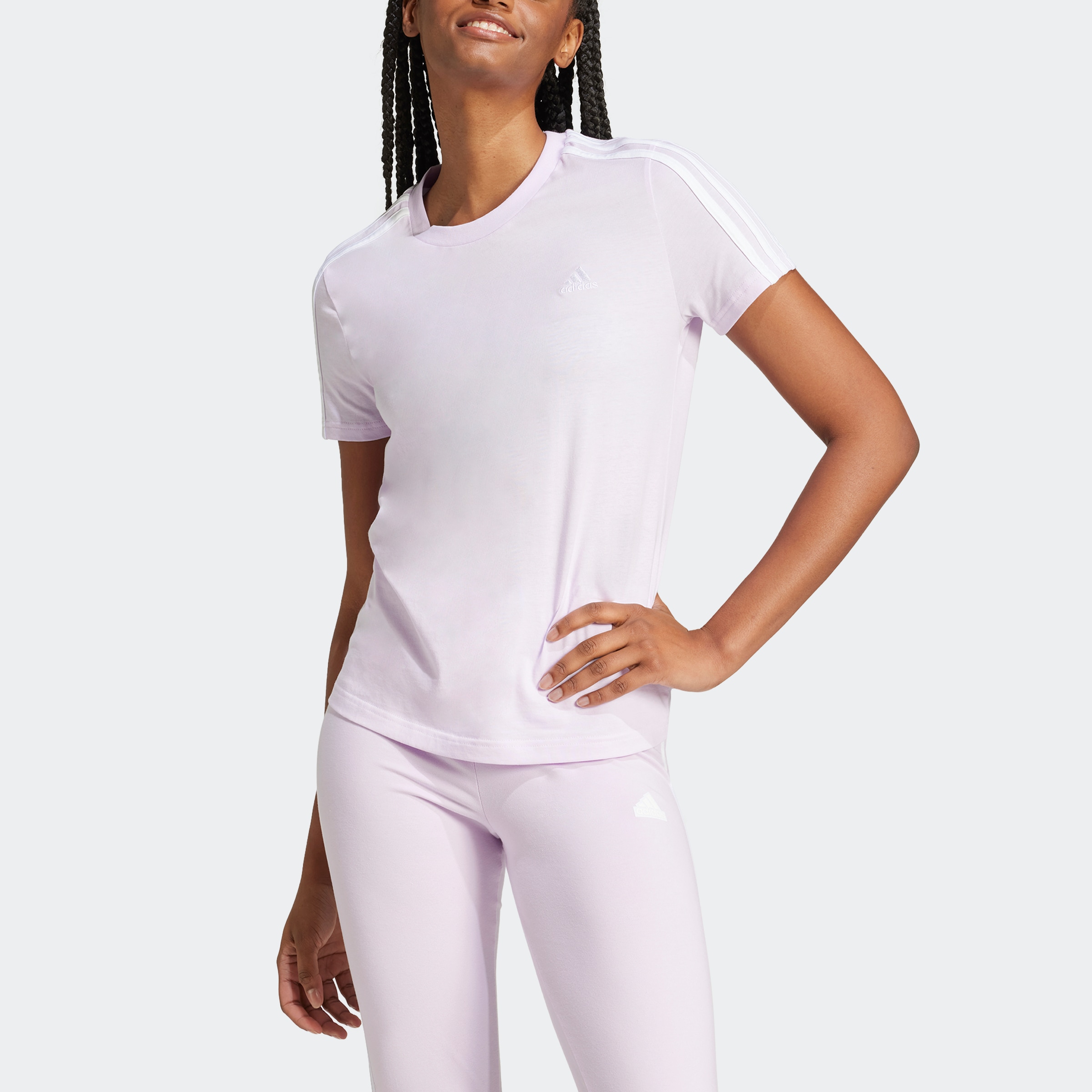 adidas Sportswear T-Shirt »LOUNGEWEAR ESSENTIALS SLIM 3-STREIFEN«