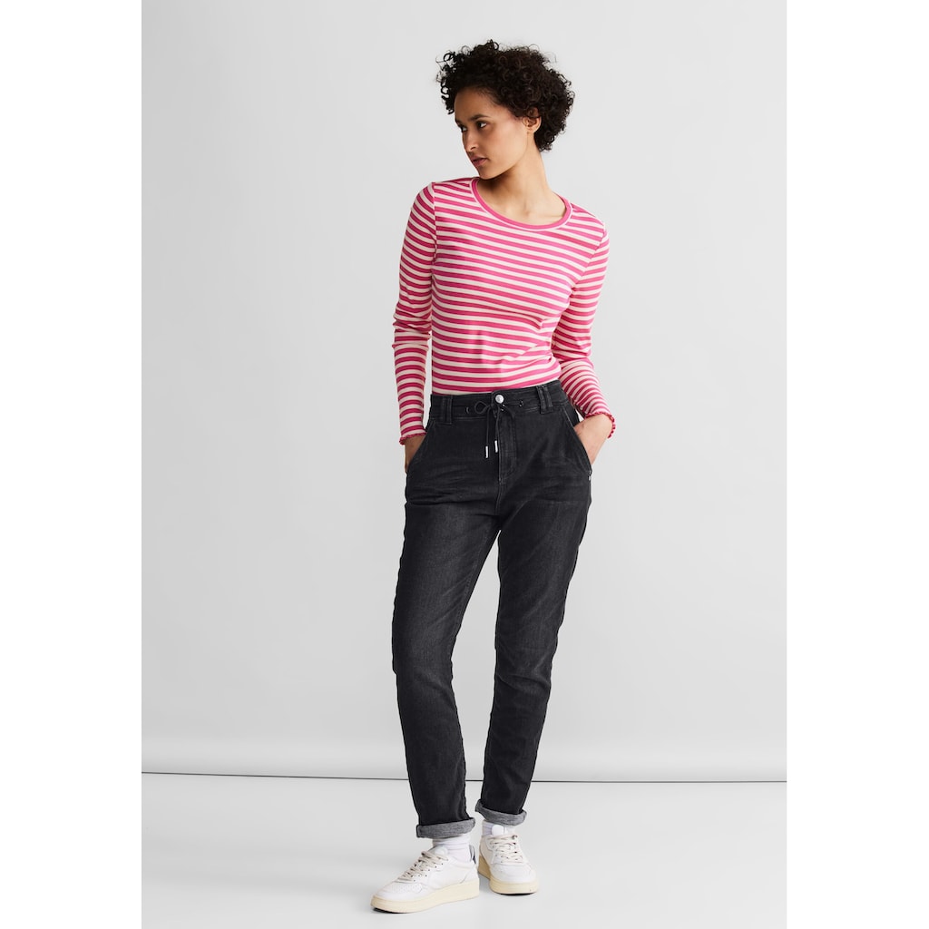 STREET ONE Loose-fit-Jeans »Bonny«, mit Kordel