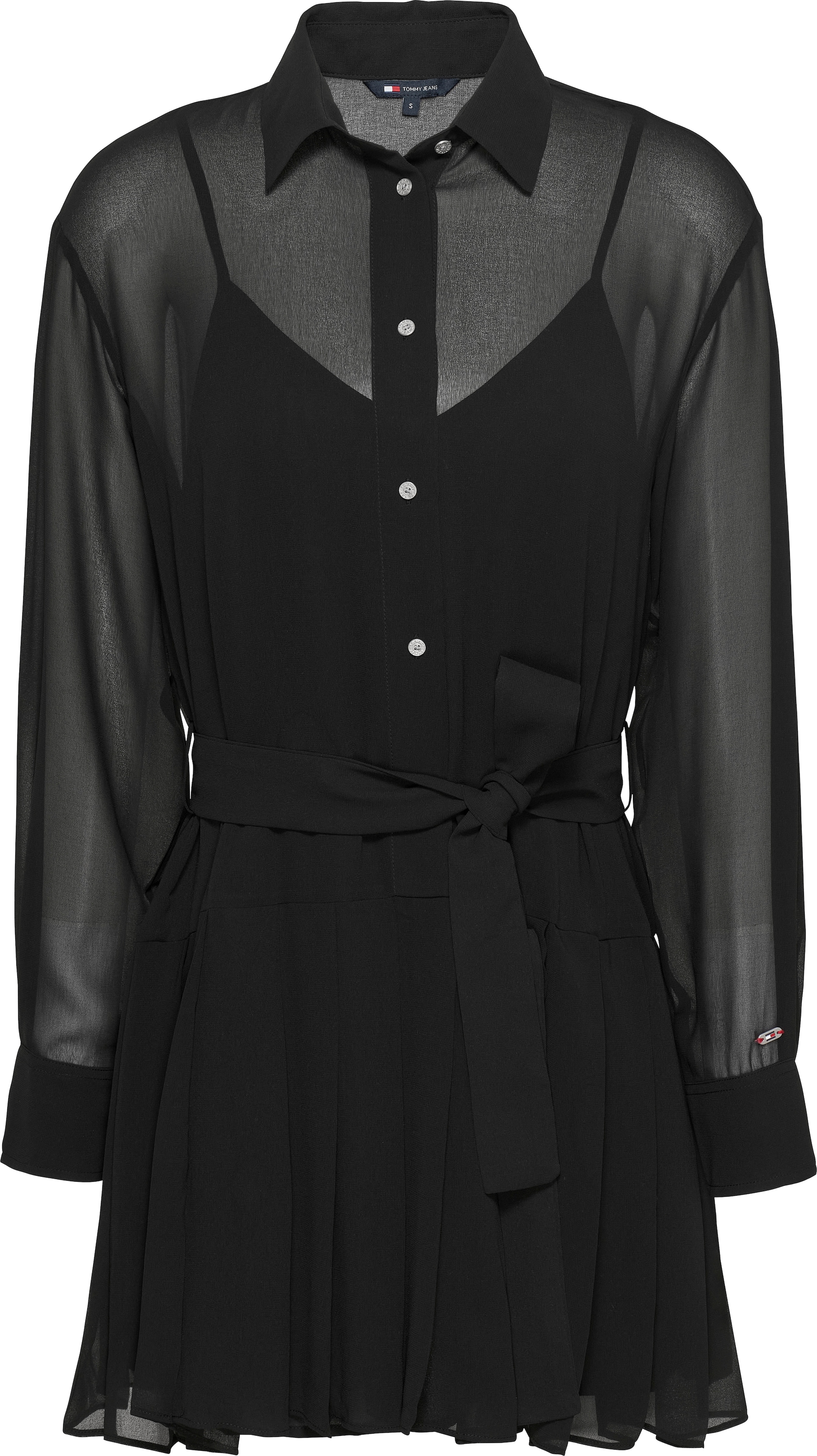 Tommy Jeans Hemdblusenkleid »TJW STAR MINI SHIRT DRESS EXT«, im transparenten Look