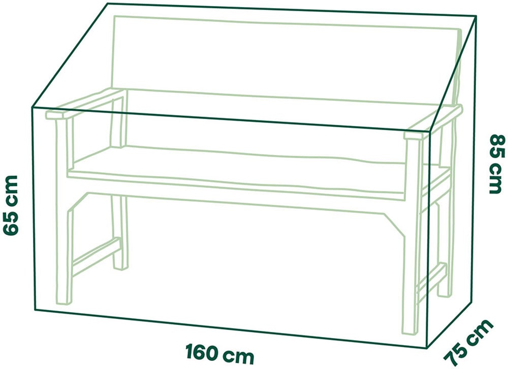 Siena Garden Gartenmöbel-Schutzhülle »Bankhülle Plus« 160 x 75 x H 65/85 cm