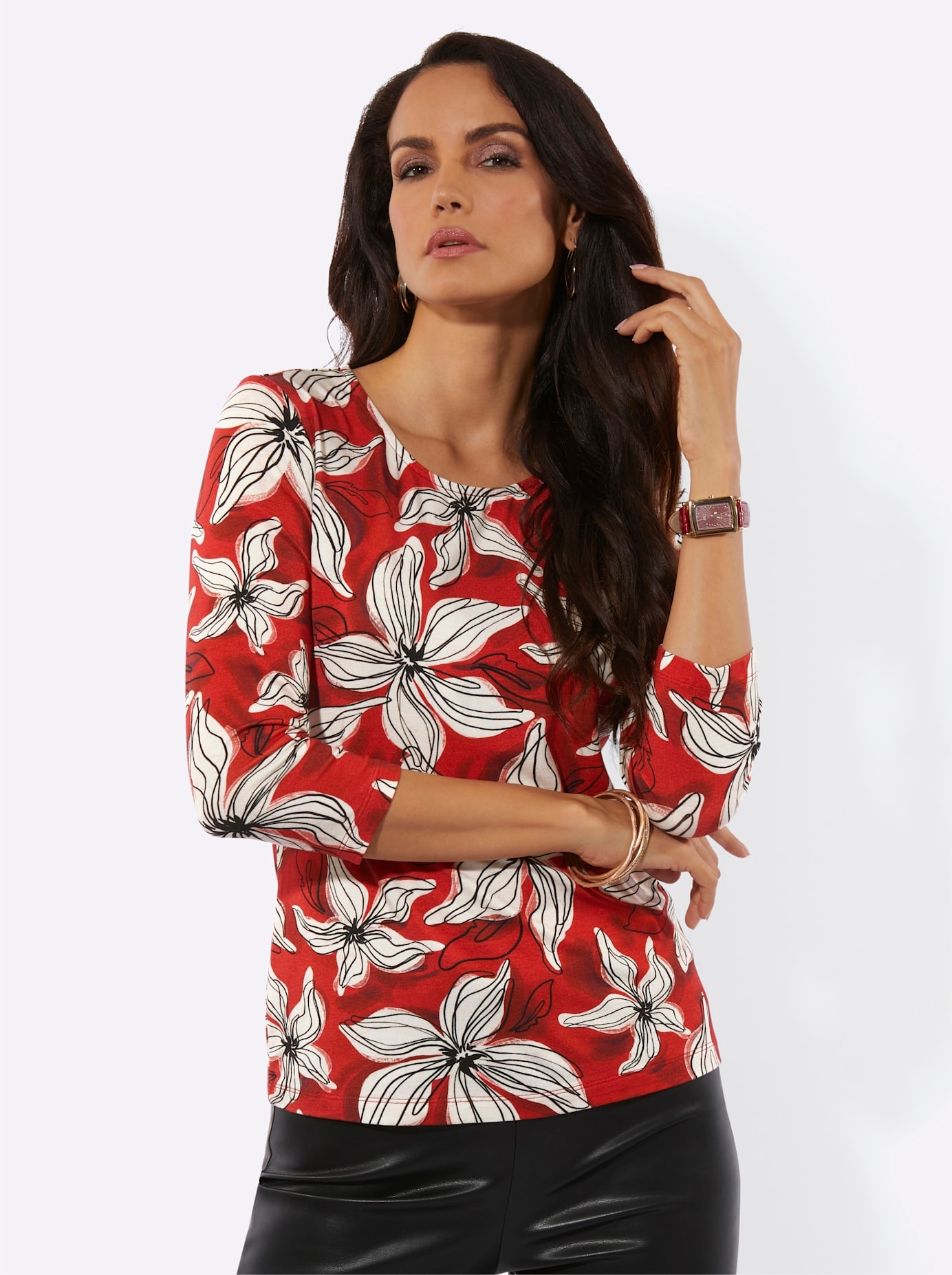 creation L Rundhalsshirt »Druck-Shirt« 1 tlg.