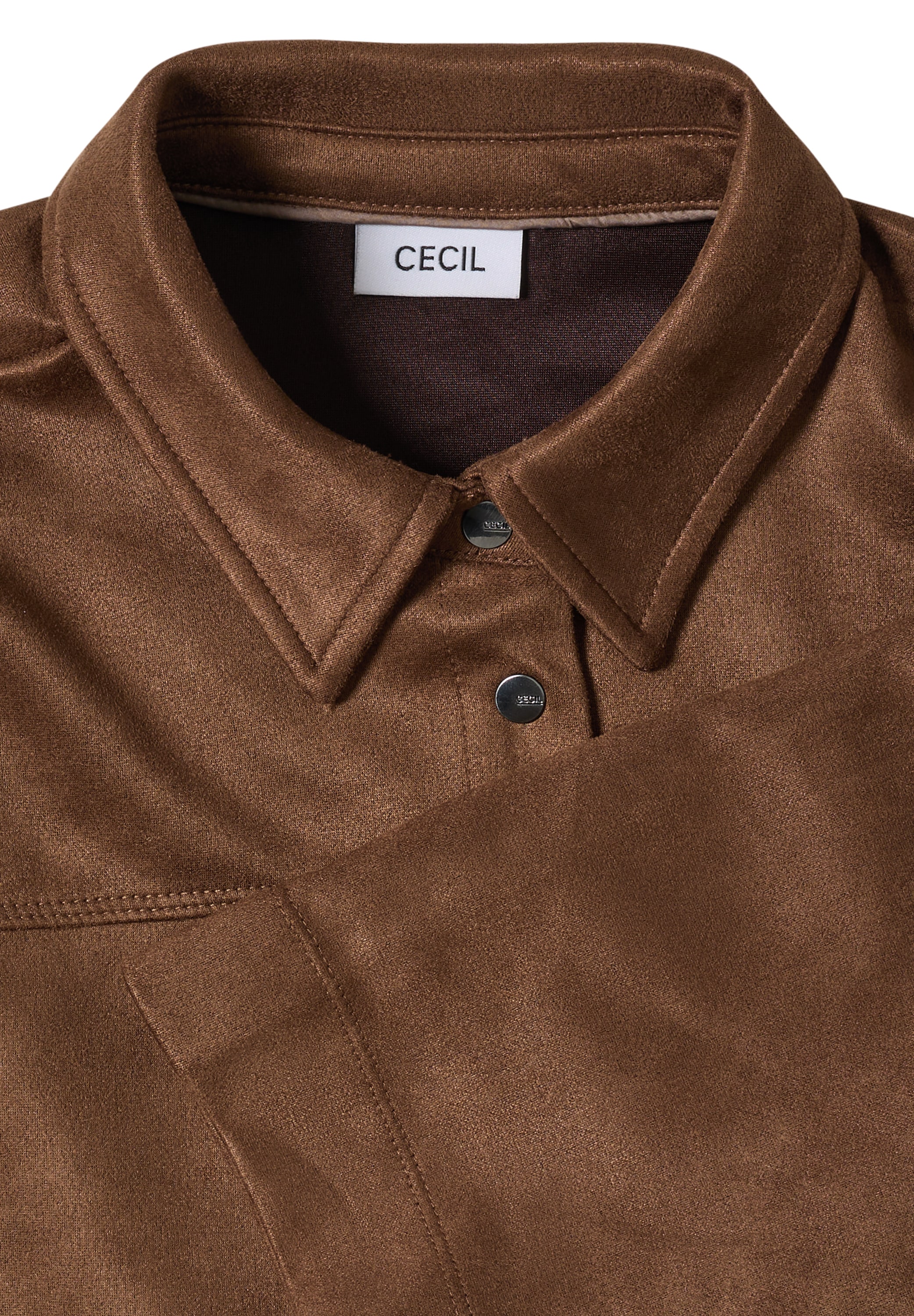Cecil Hemdbluse, aus Veloursmaterial