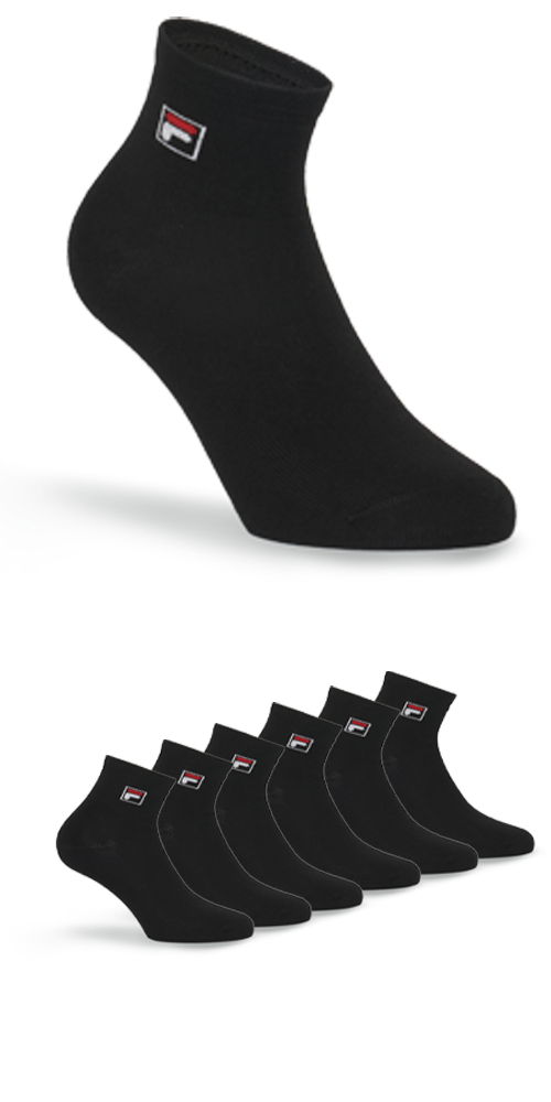 Fila Kurzsocken "UNISEX QUARTER PLAIN SOCKS" 6 Stk. tlg. mit Logo-Schriftzu günstig online kaufen