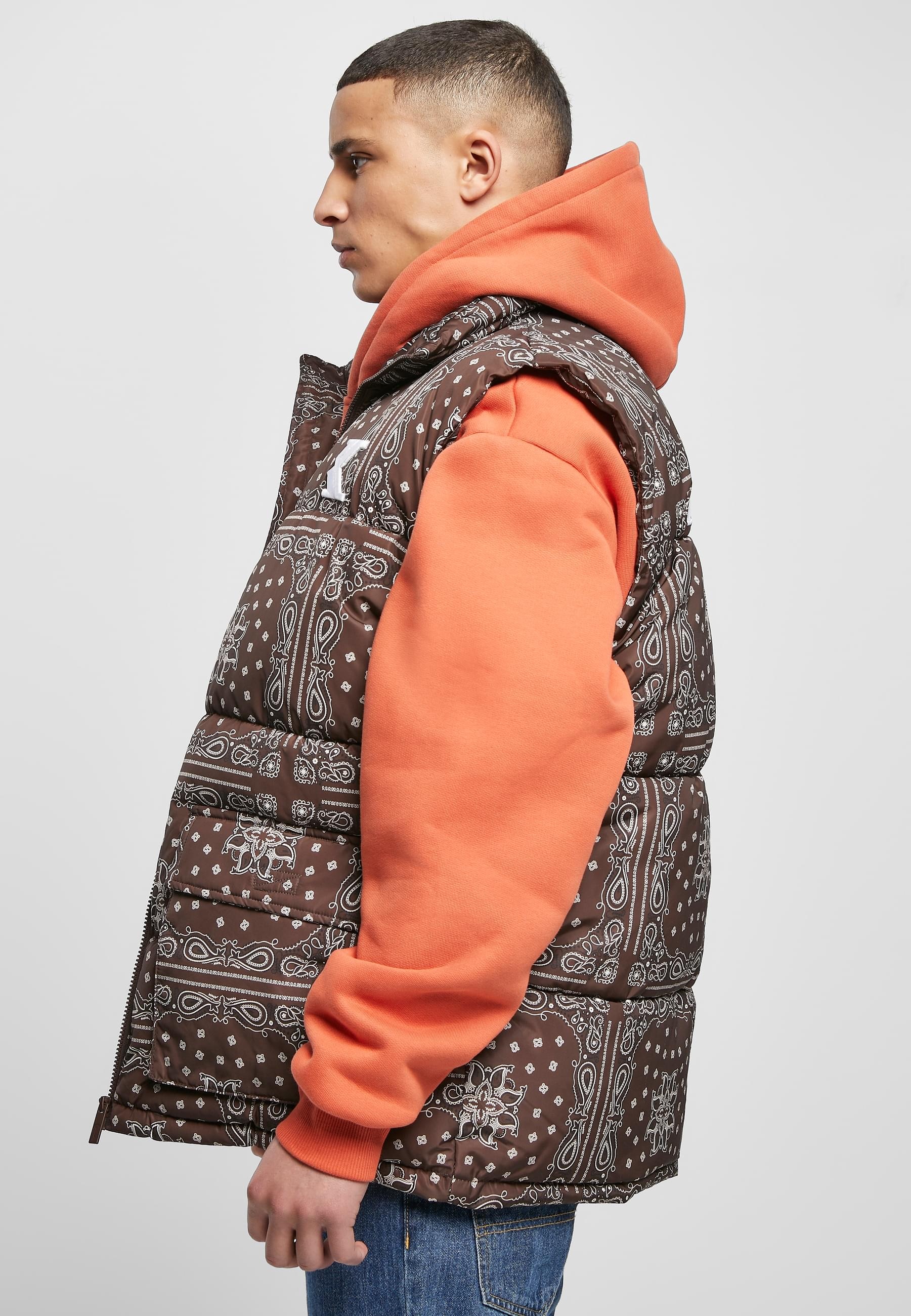 Karl Kani Jerseyweste »Karl Kani Herren KM224-061-1KK OG Paisely Puffer Vest«, (1 tlg.)
