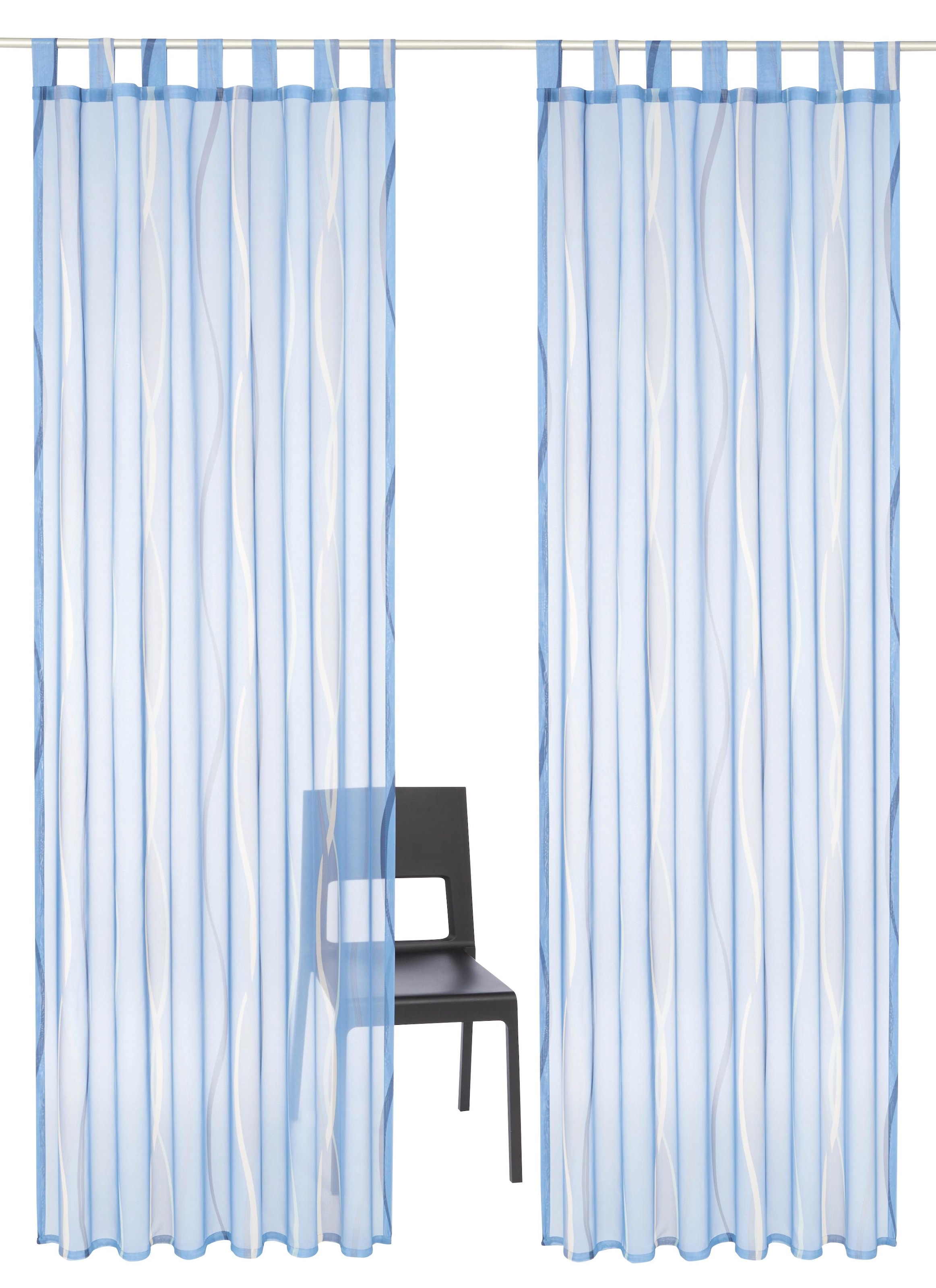 OTTO home Gardine »Dimona« Schlaufen 2 Stk. tlg. 2er-Set, Voile, Polyester, Wellen