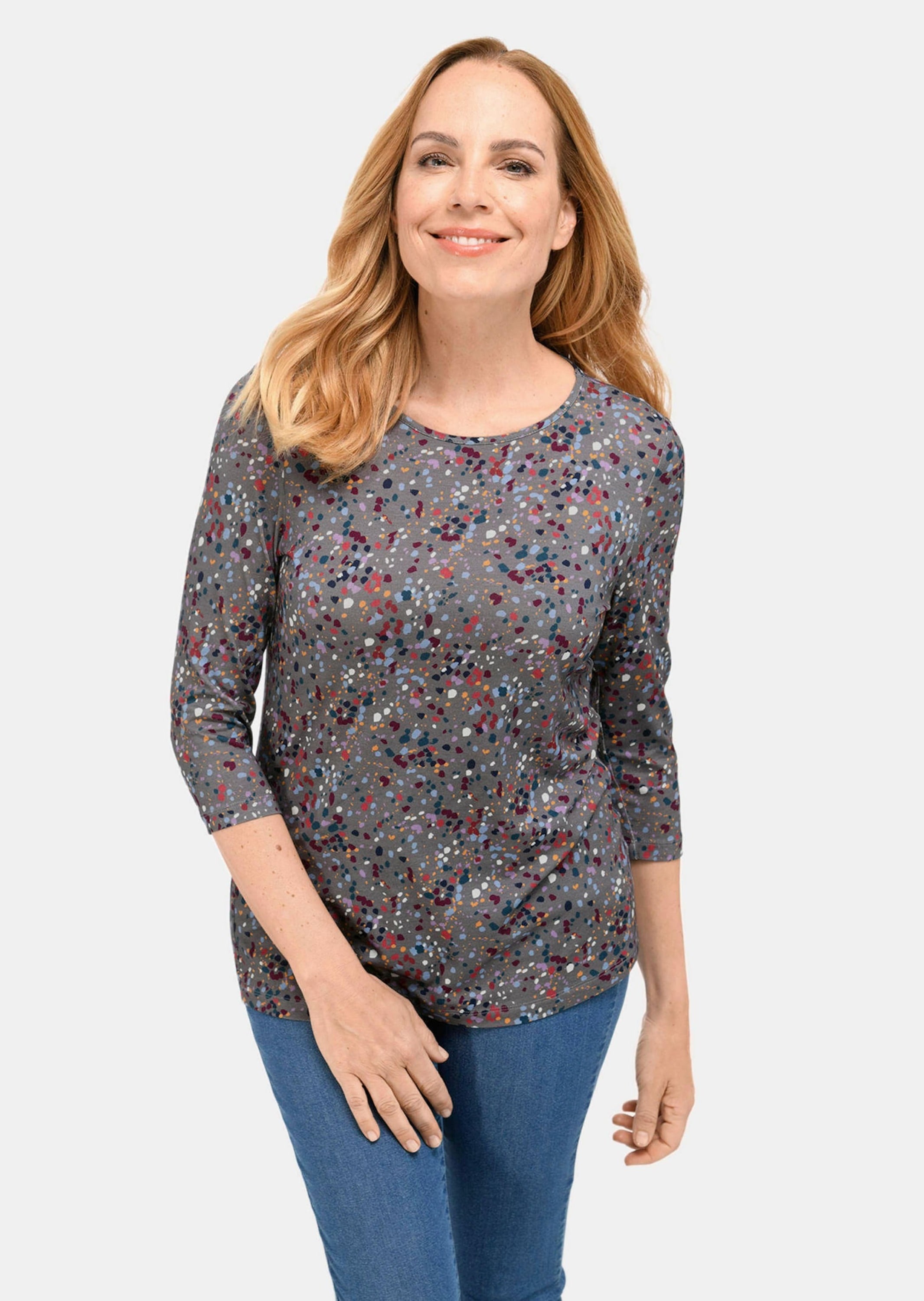 GOLDNER Print-Shirt »Druckshirt Kombinierfreundlich gemustertes Shirt«