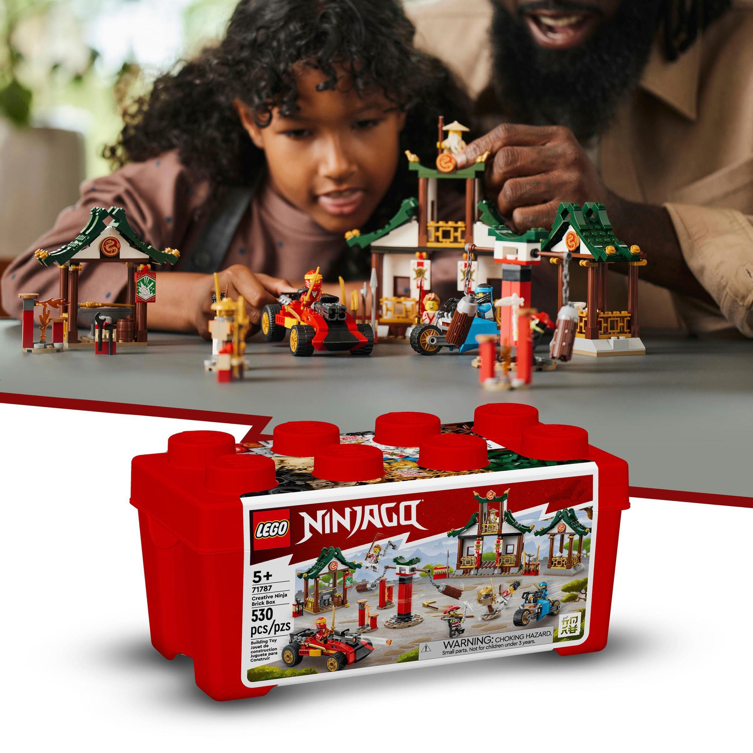 LEGO® Konstruktionsspielsteine »Kreative Ninja Steinebox (71787), LEGO® NINJAGO«, (530 St.), Made in Europe