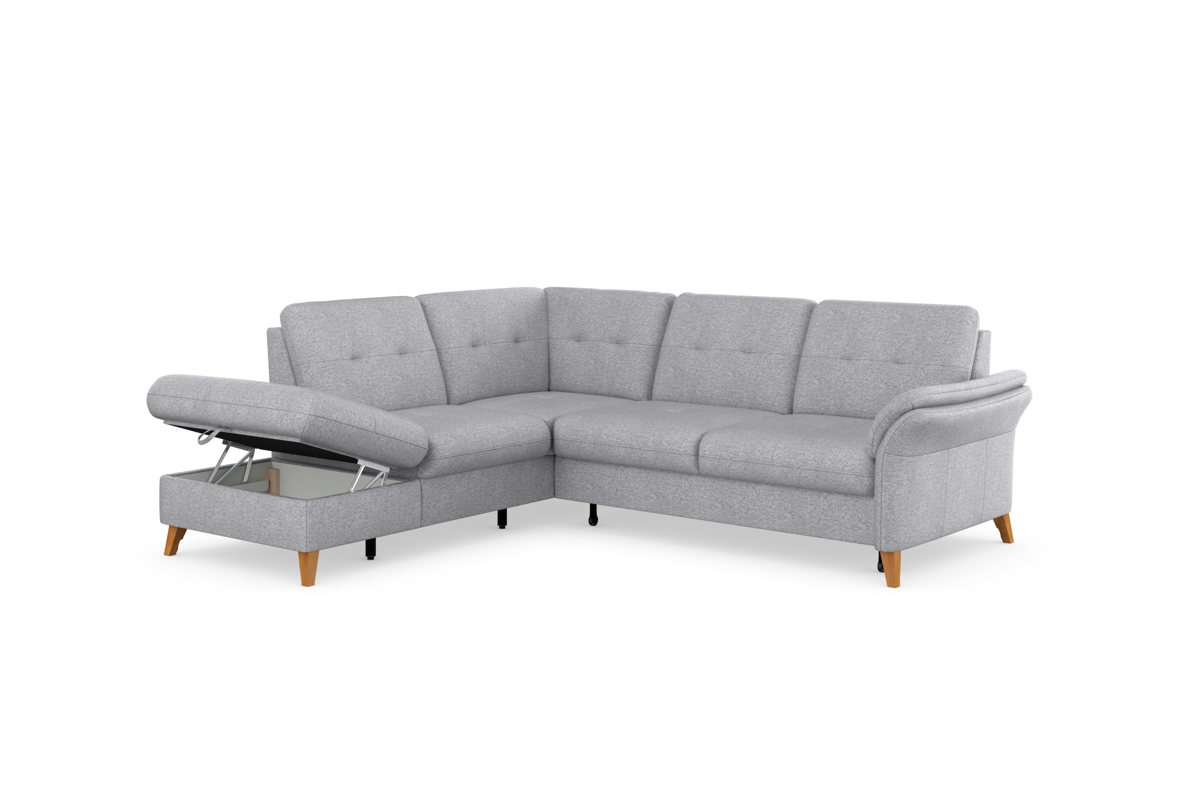 sit&more Ecksofa »Göteborg«, inkl. Sitztiefenverstellung, wahlweise mit Bettfunktion & Bettkasten