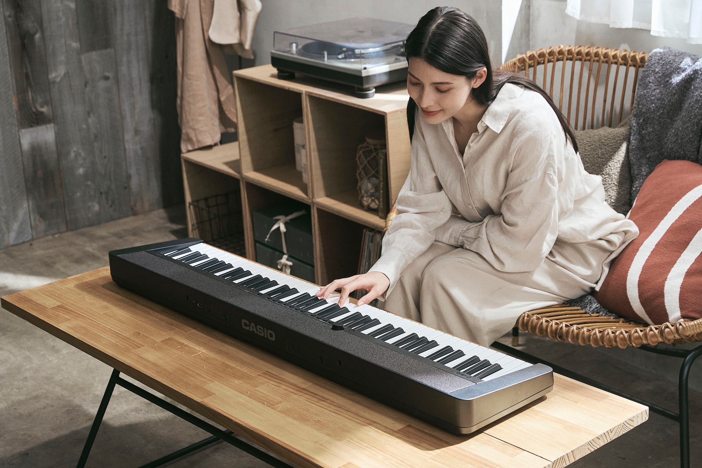CASIO Home-Keyboard »CT-S1-76 schwarz«, inkluisve Pedal und Stativ