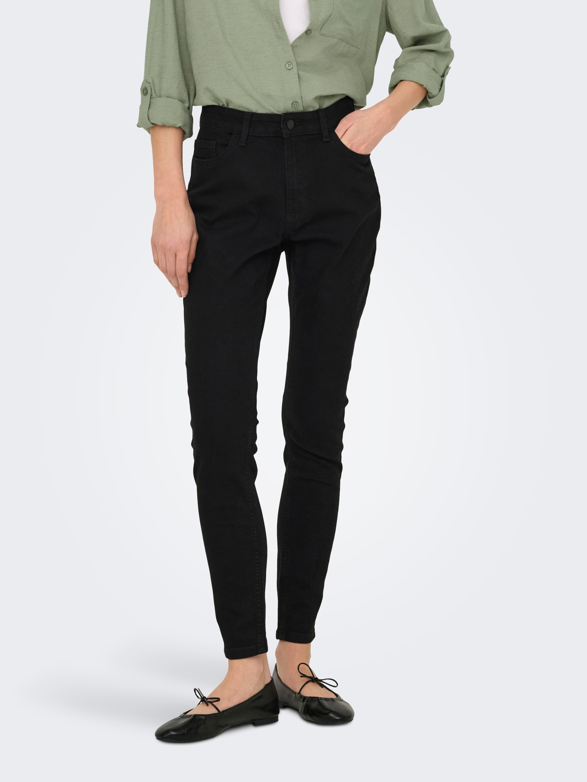 JDY Skinny-fit-Jeans "JDYMOON HW SKINNY JEANS BLACK DNM NOOS" günstig online kaufen
