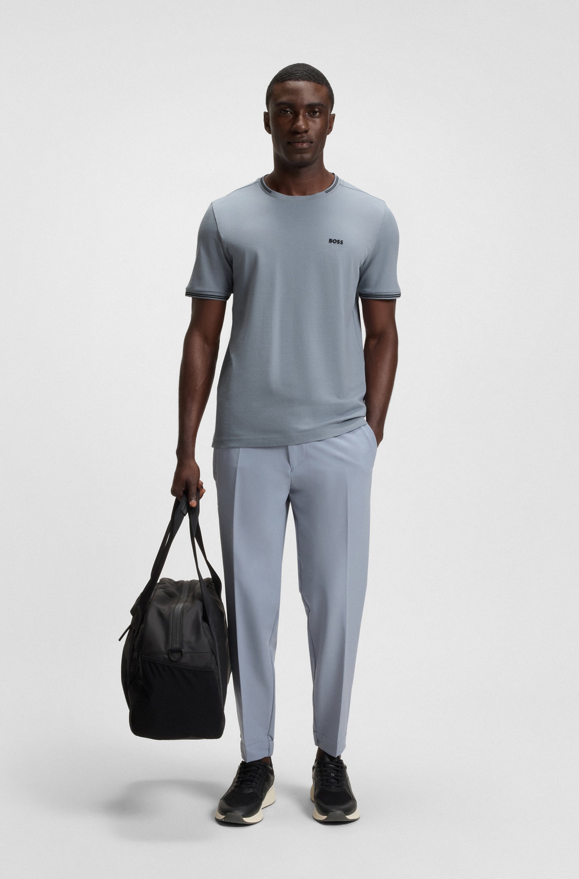 BOSS GREEN T-Shirt »Taul«, mit kontrastfarbenen Streifendetails